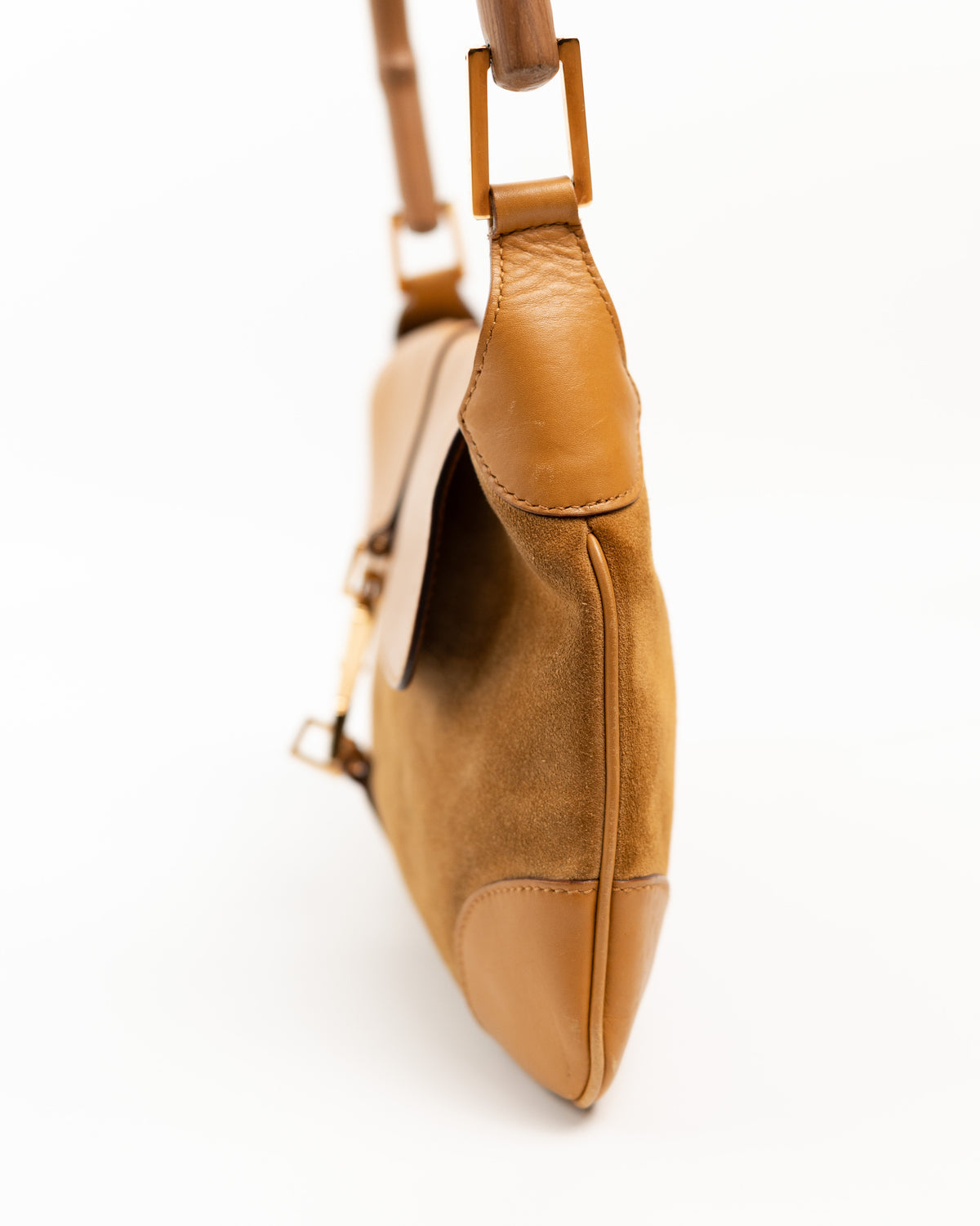 Gucci Borsa Jackie Bamboo Camoscio Beige pre-owned certificata - Aurea Luxury Lab