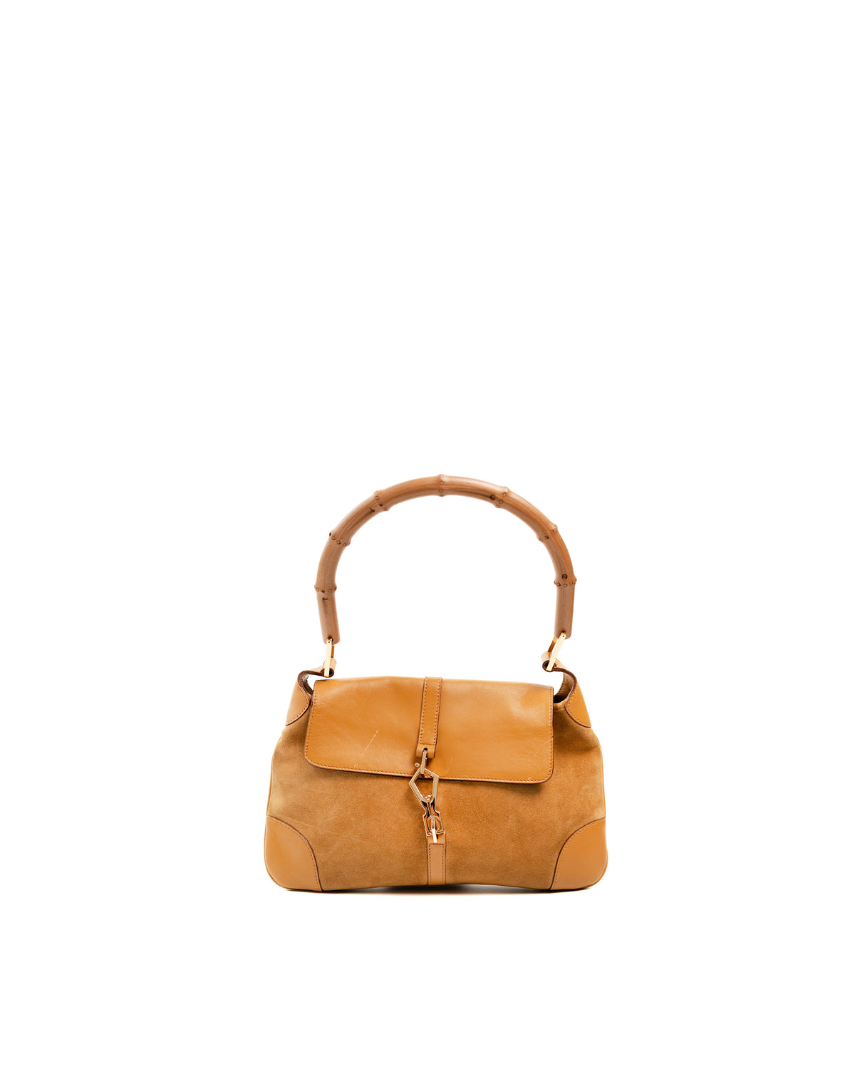 Gucci Borsa Jackie Bamboo Camoscio Beige usata autentica - Aurea Luxury Lab
