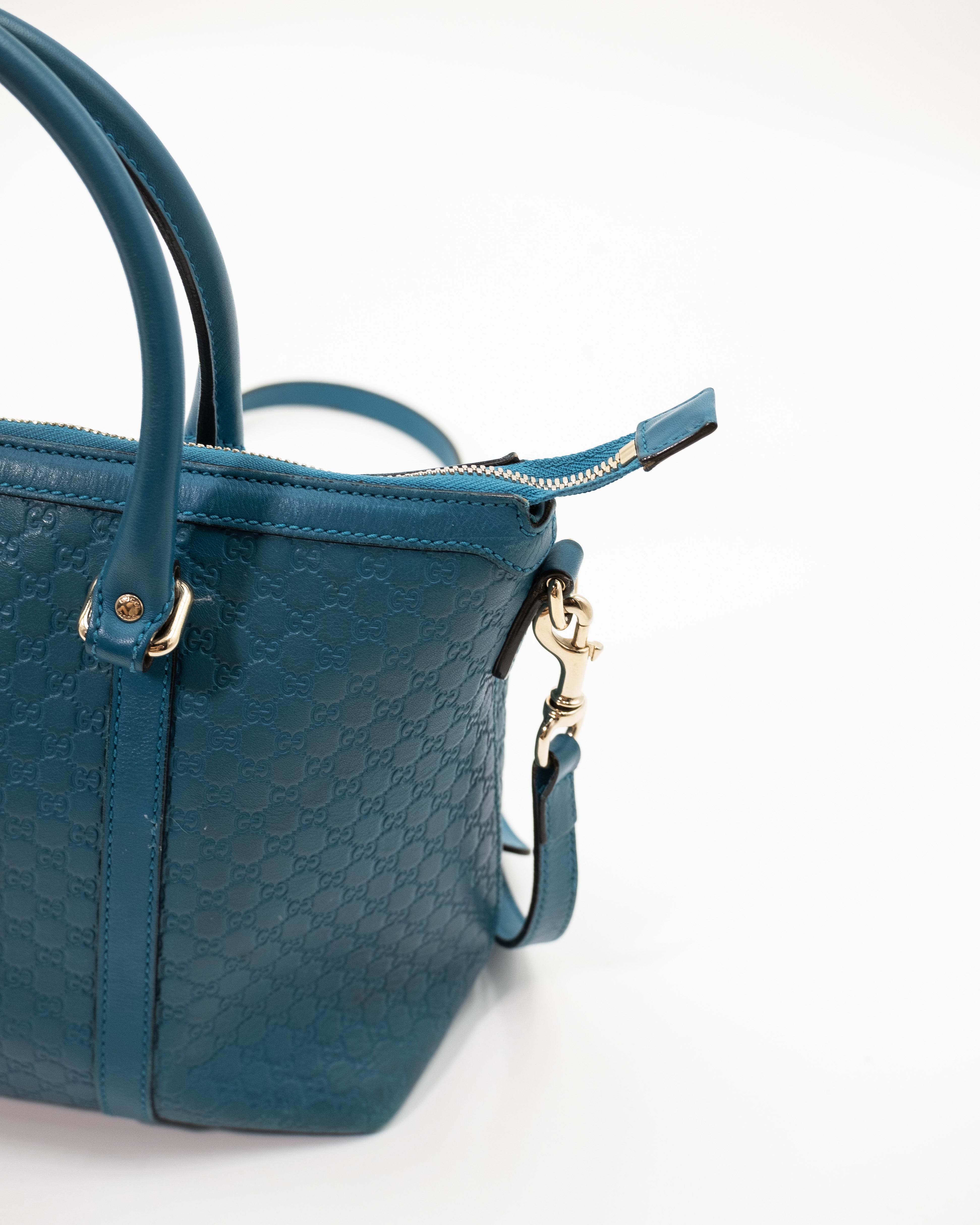 Gucci Borsa Bauletto Joy Pelle Microguccissima Celeste pre-owned certificata - Aurea Luxury Lab