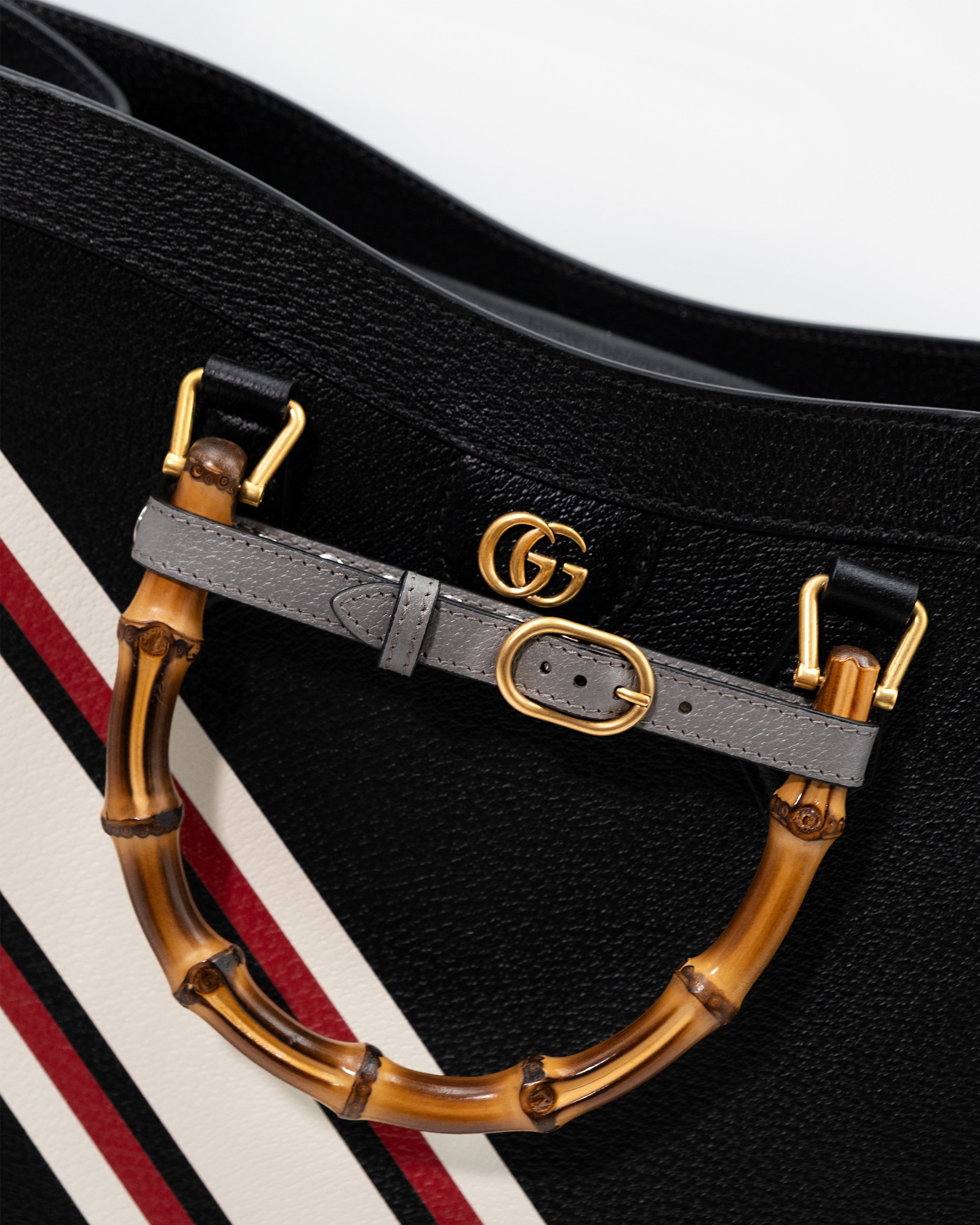 Gucci Borsa Tote Diana Bamboo Large Pelle Nera Edizione Limitata second hand luxury - Aurea Luxury Lab