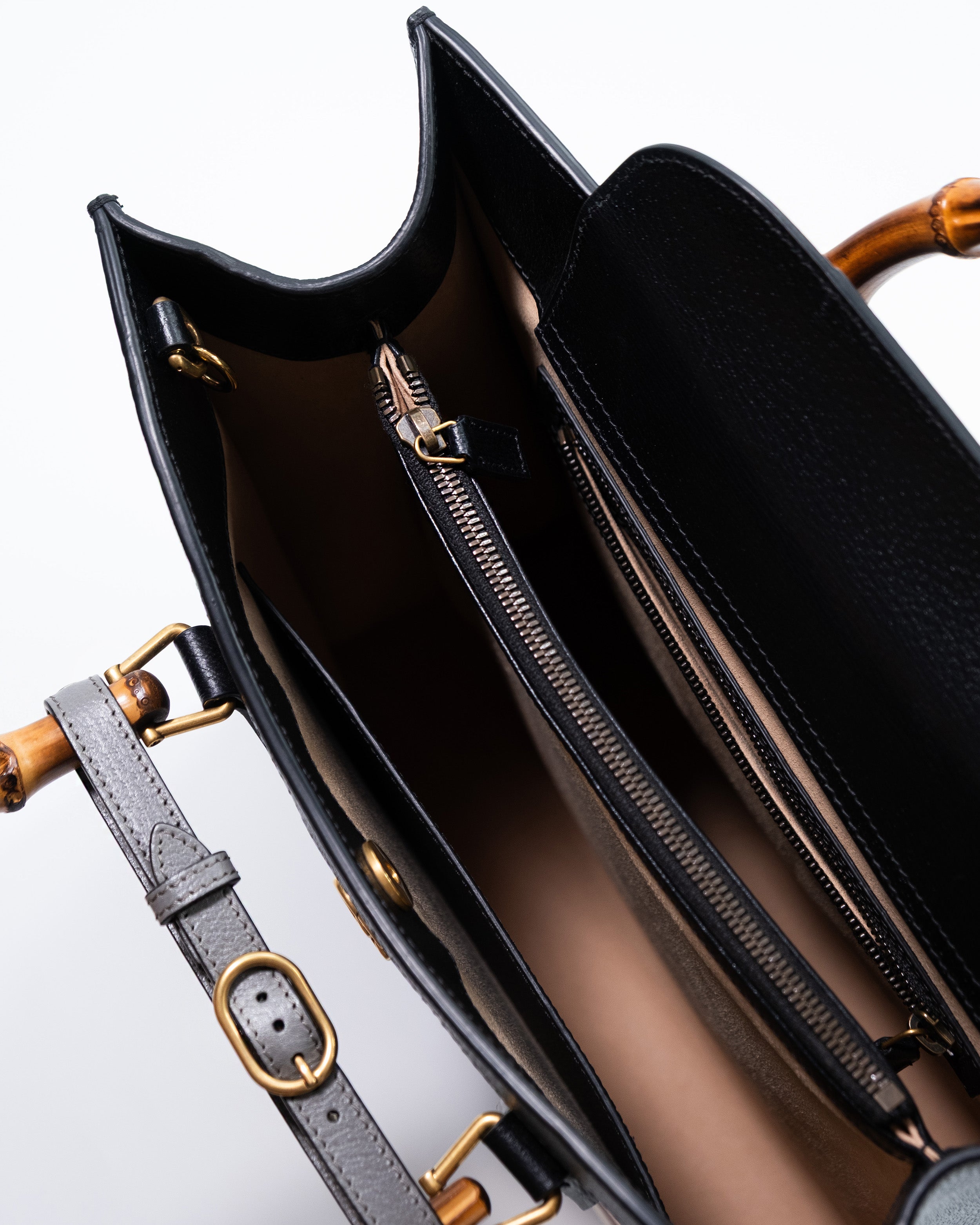 Gucci Borsa Tote Diana Bamboo Large Pelle Nera Edizione Limitata luxury resale certificata - Aurea Luxury Lab