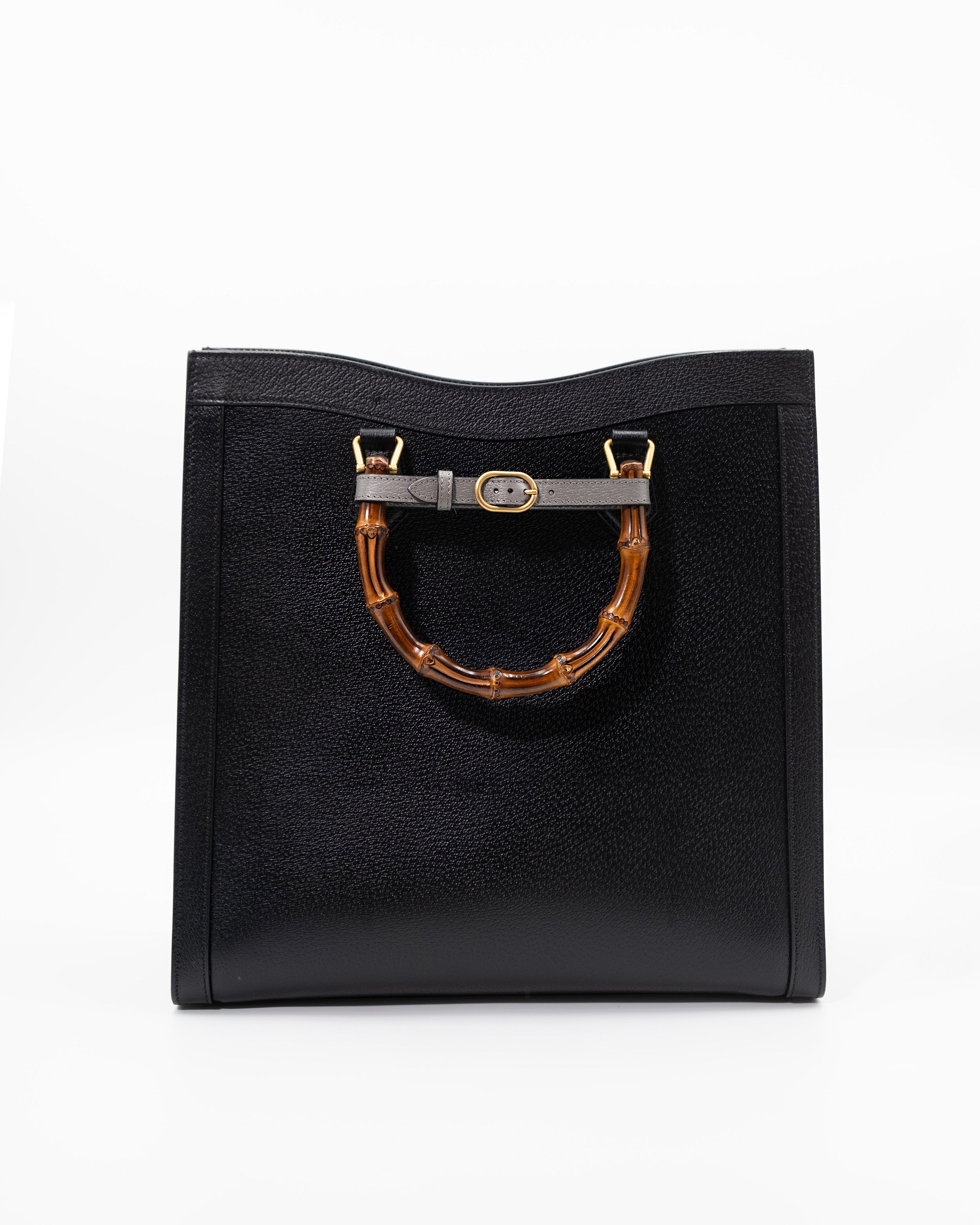Gucci Borsa Tote Diana Bamboo Large Pelle Nera Edizione Limitata borsa usata autentica - Aurea Luxury Lab