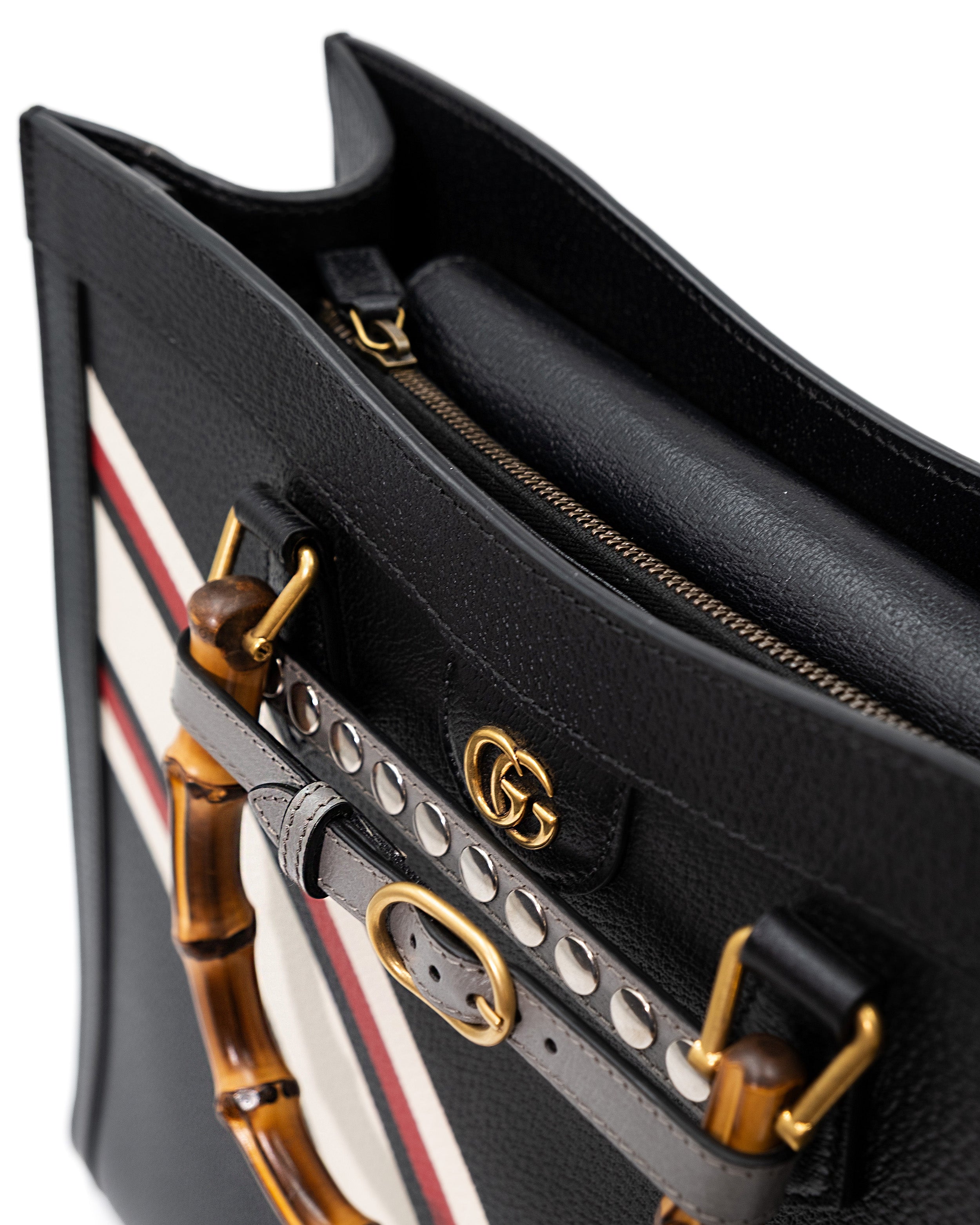Gucci Borsa Tote Diana Bamboo Large Pelle Nera Edizione Limitata pre-owned autentica - Aurea Luxury Lab