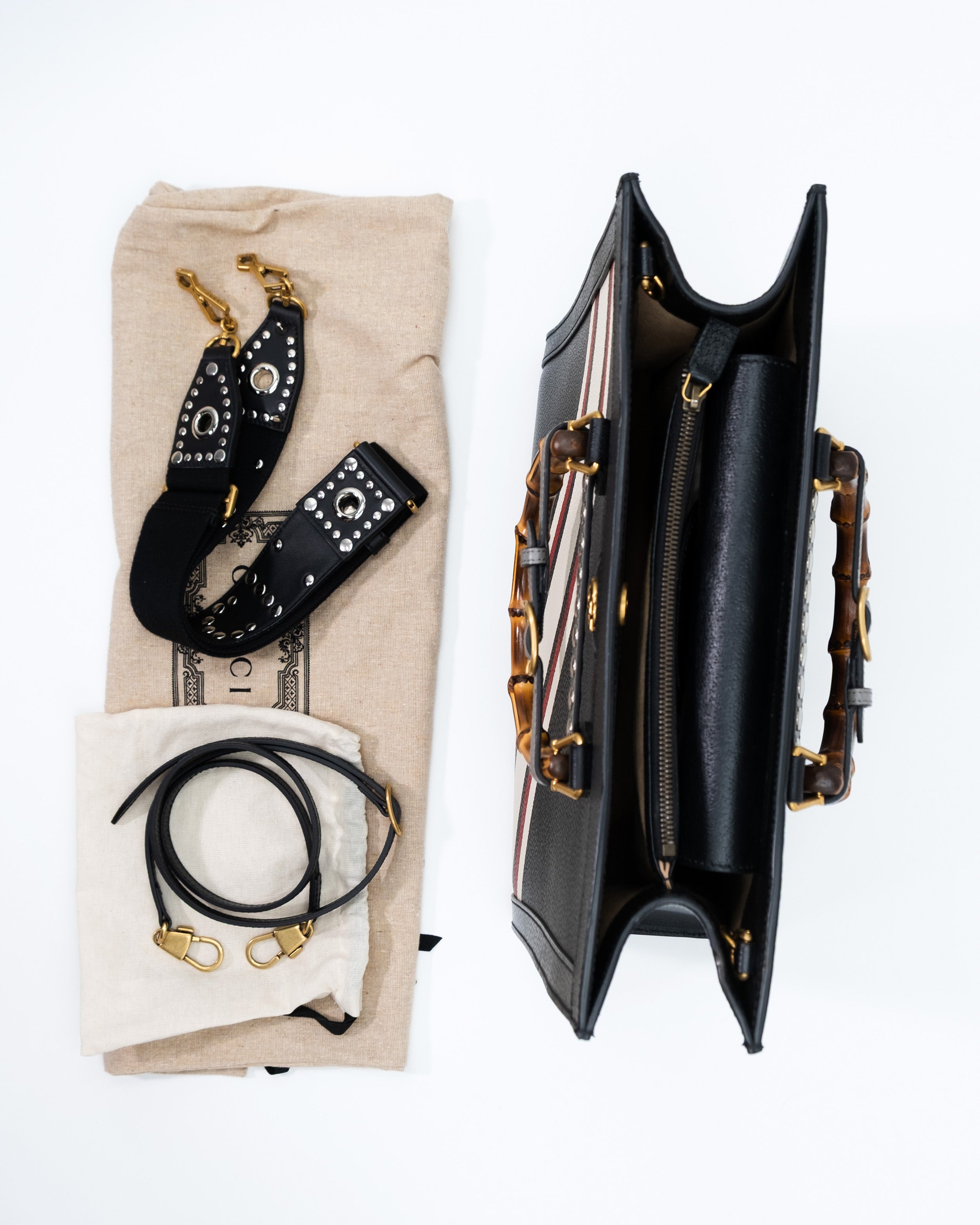 Gucci Borsa Tote Diana Bamboo Large Pelle Nera Edizione Limitata usata autentica certificata - Aurea Luxury Lab
