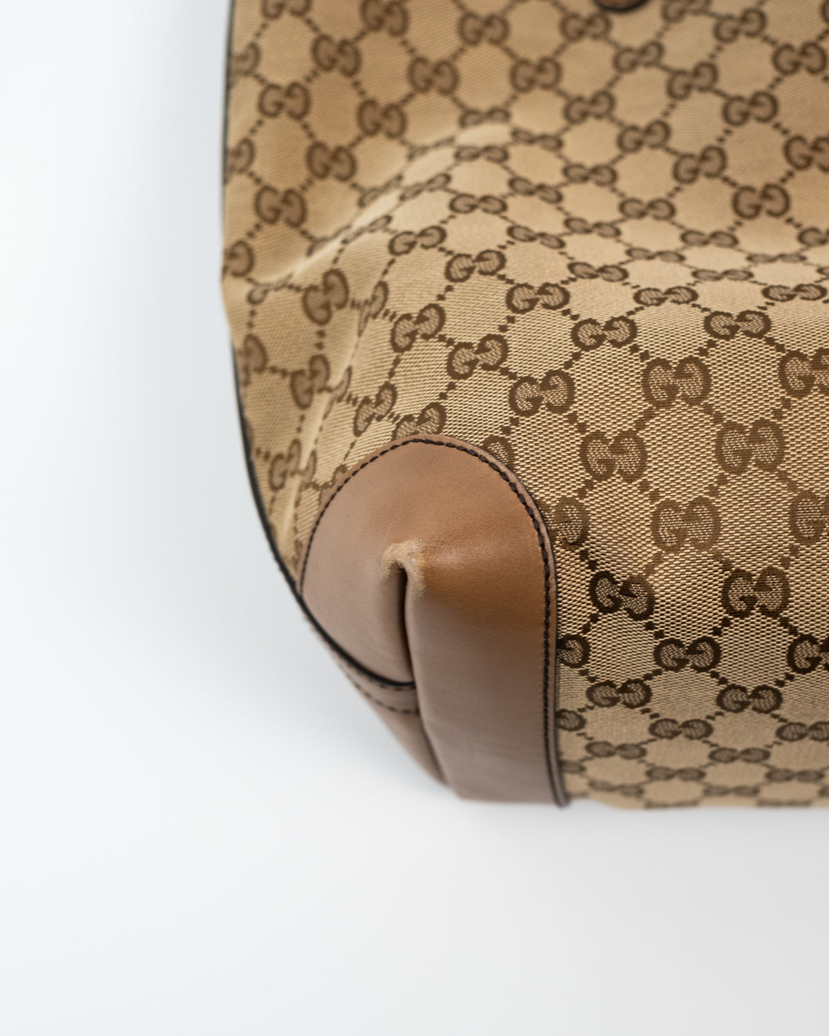 Gucci Borsa Tote Craft Tela GG Beige e Marrone pre-owned certificata - Aurea Luxury Lab