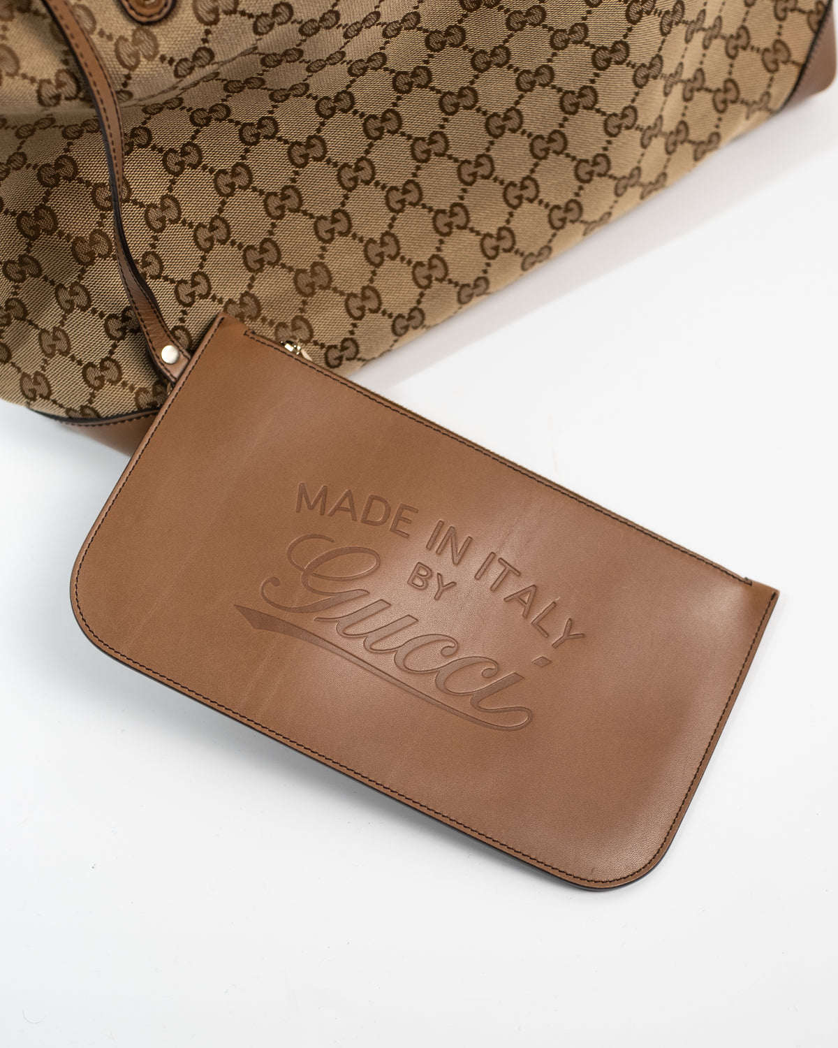 Gucci Borsa Tote Craft Tela GG Beige e Marrone second hand luxury - Aurea Luxury Lab