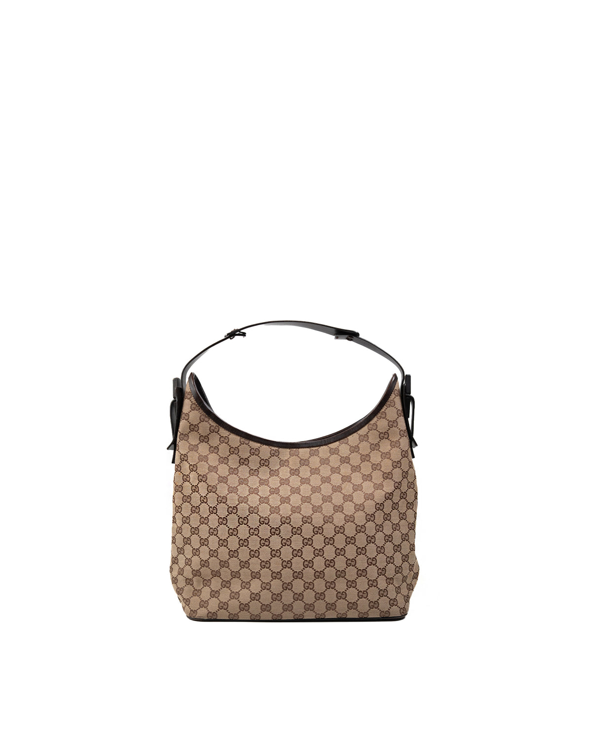 Gucci Borsa Hobo Tela GG Monogram Marrone usata autentica - Aurea Luxury Lab