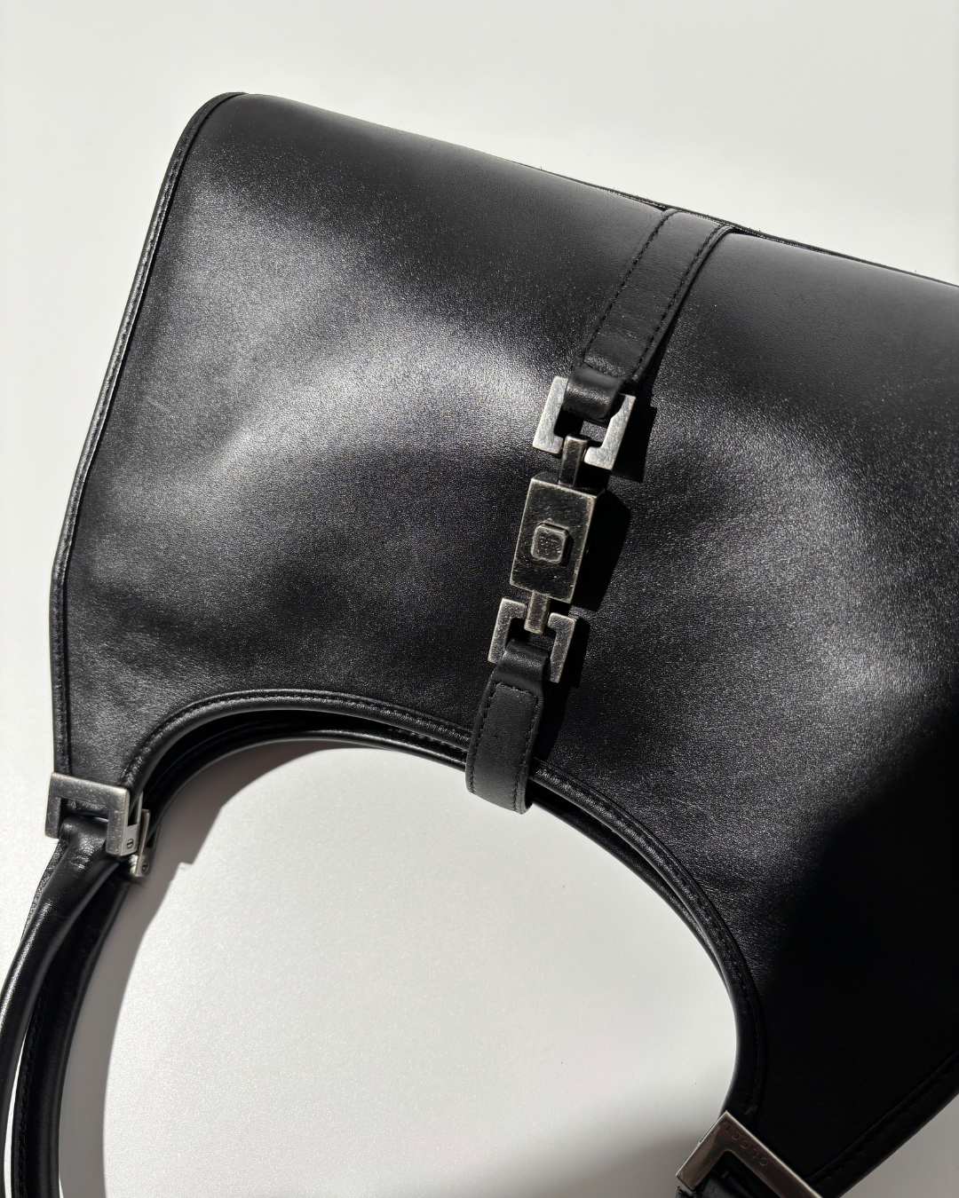 Gucci Borsa Jackie Vintage Pelle Nera interno usata autentica - Aurea Luxury Lab