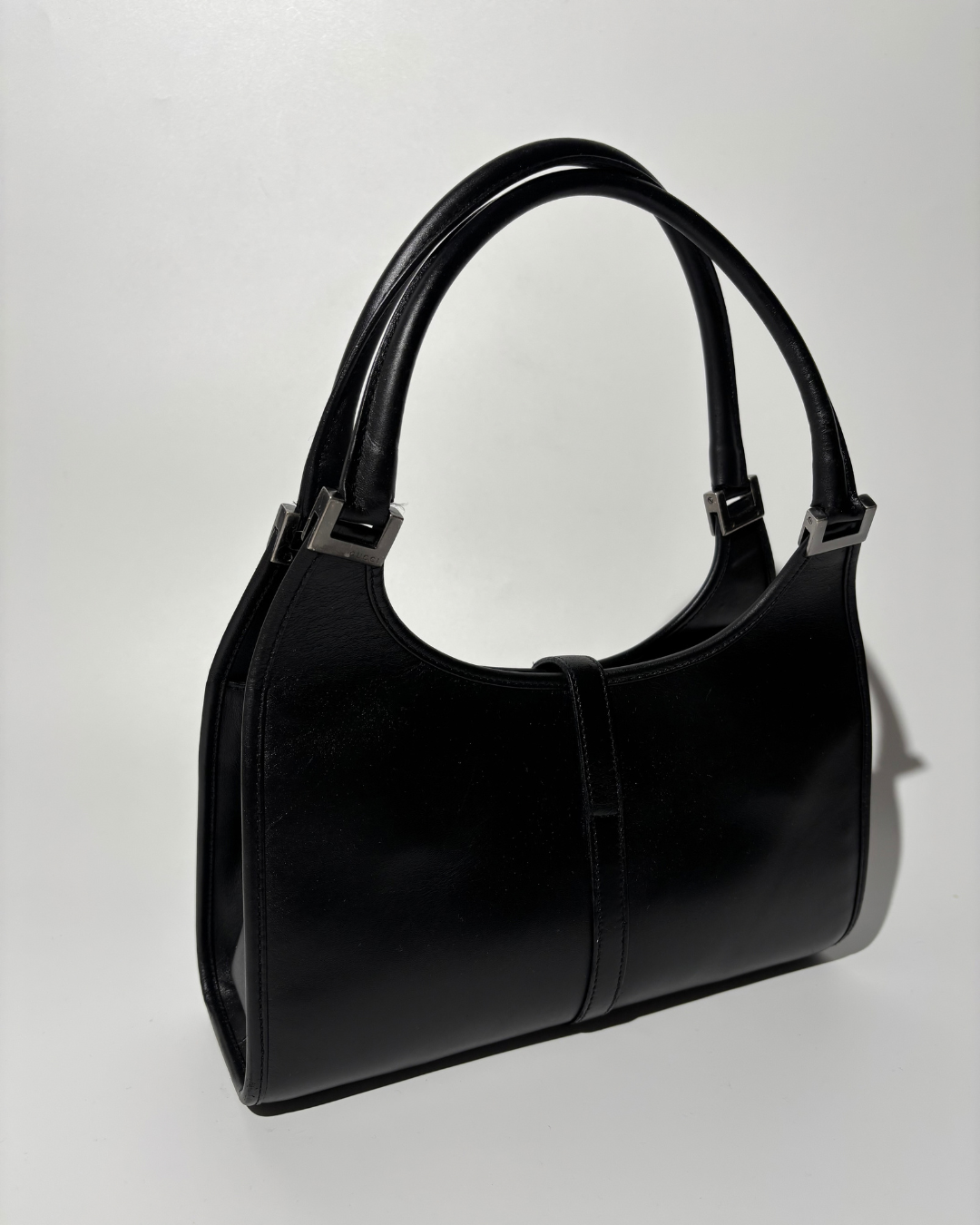 Gucci Borsa Jackie Vintage Pelle Nera second hand luxury - Aurea Luxury Lab
