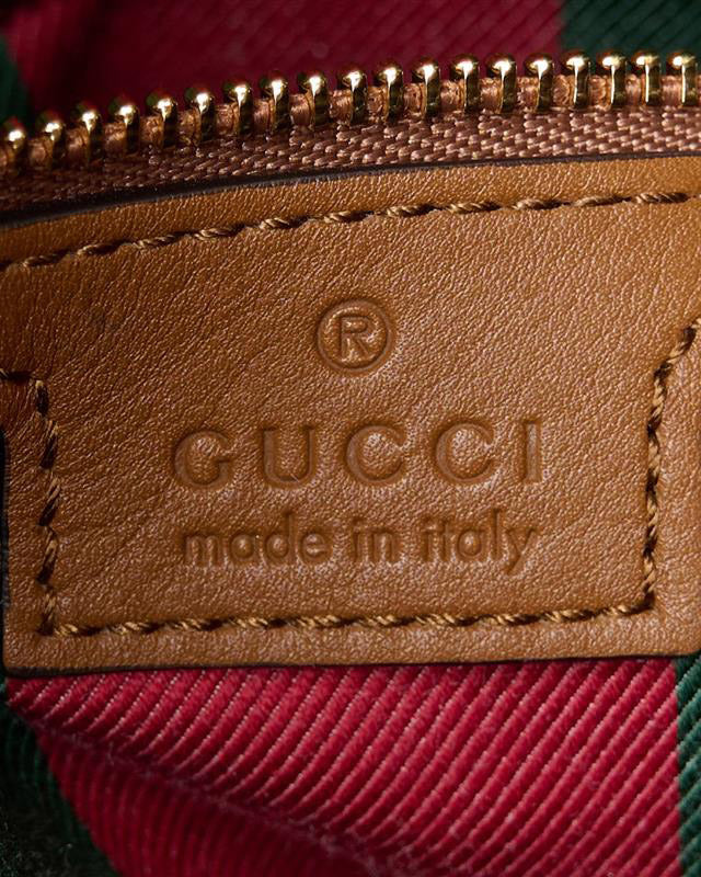 GG Supreme Monogram Emblem Borsa Media Beige - Usato Autentico