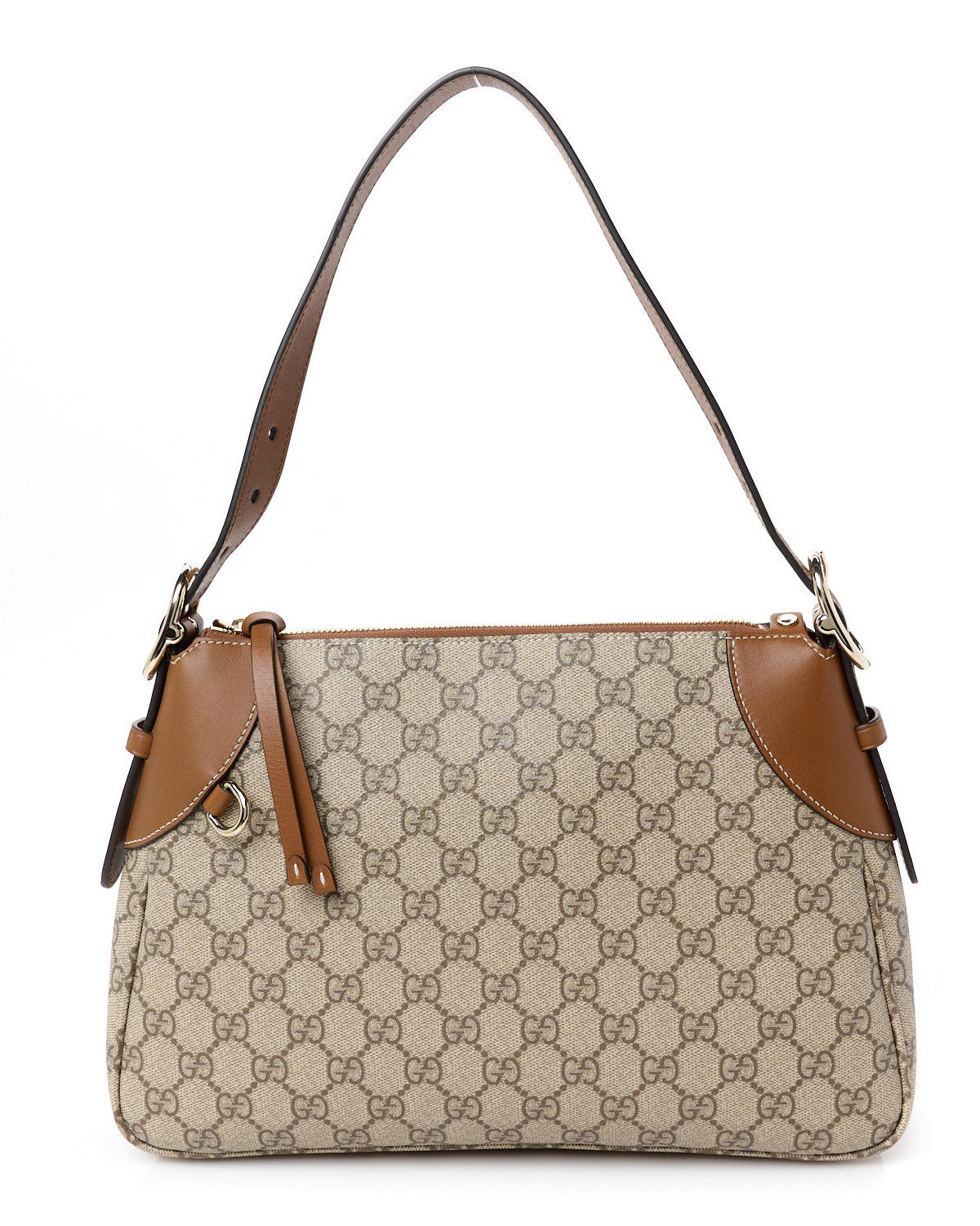 GG Supreme Monogram Emblem Borsa Media Beige - Usato Autentico