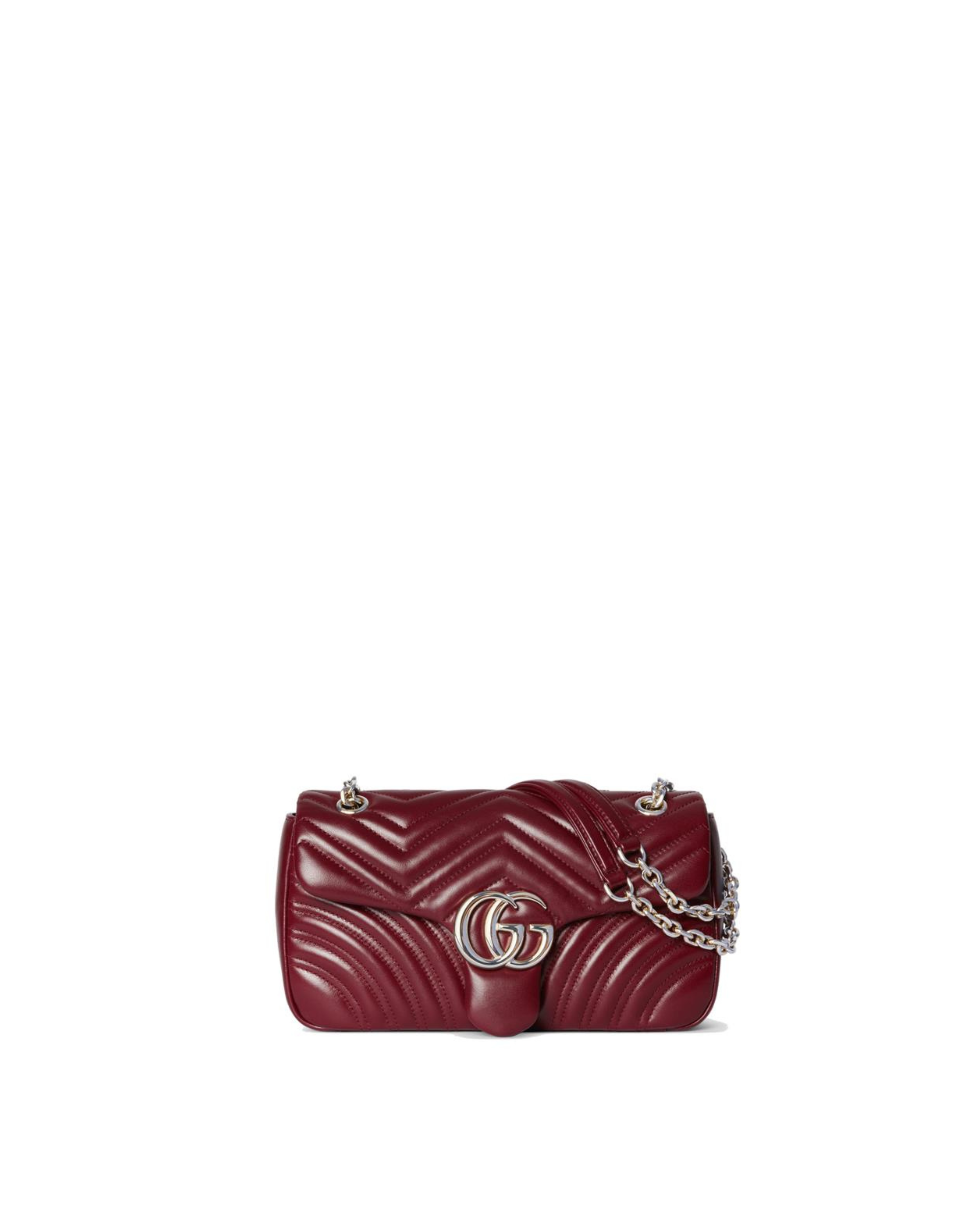 Gucci Borsa Marmont Media Pelle Burgundi - Usato Autentico