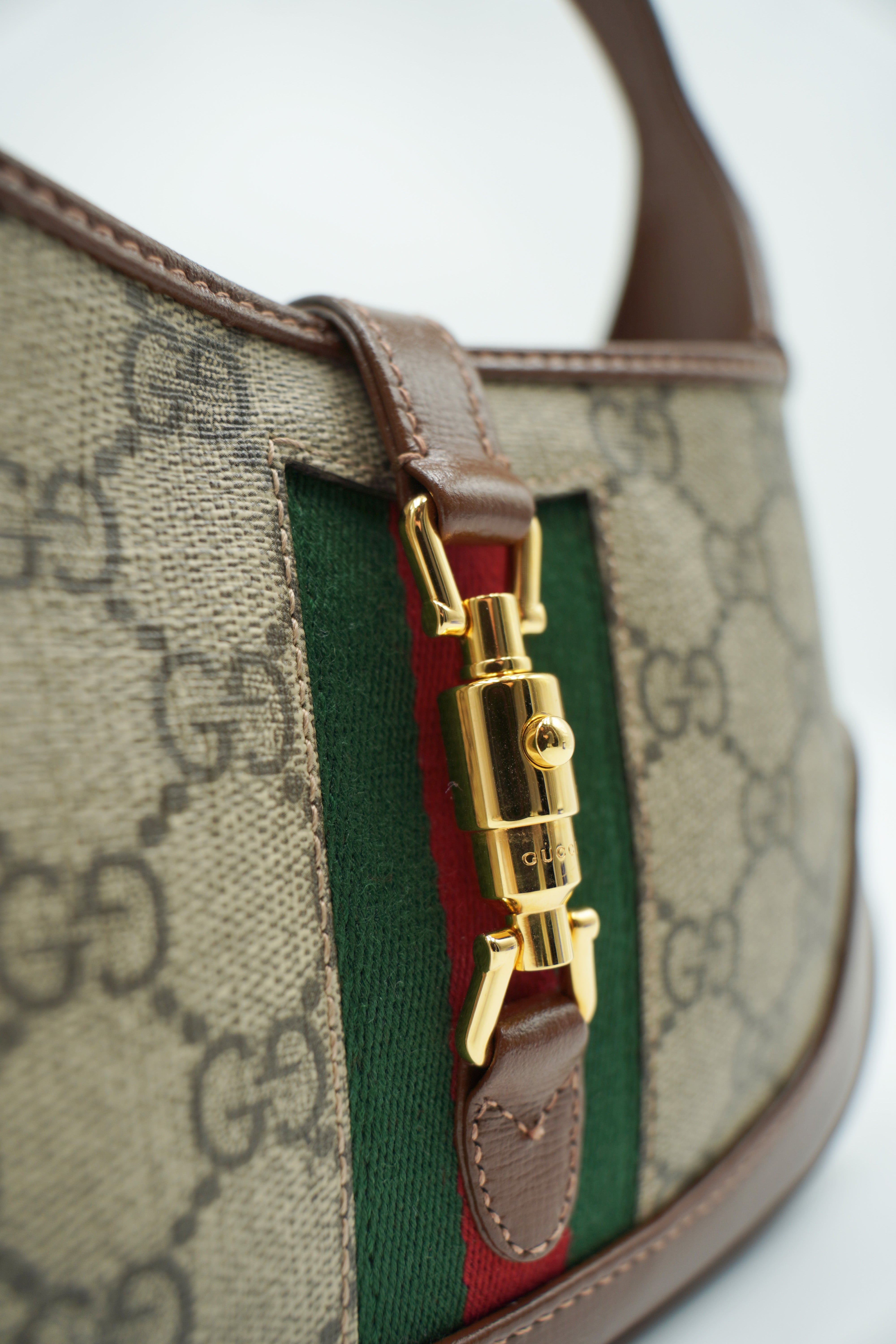 Gucci Borsa Mini Jackie Passepartout GG Marrone usata autentica certificata - Aurea Luxury Lab