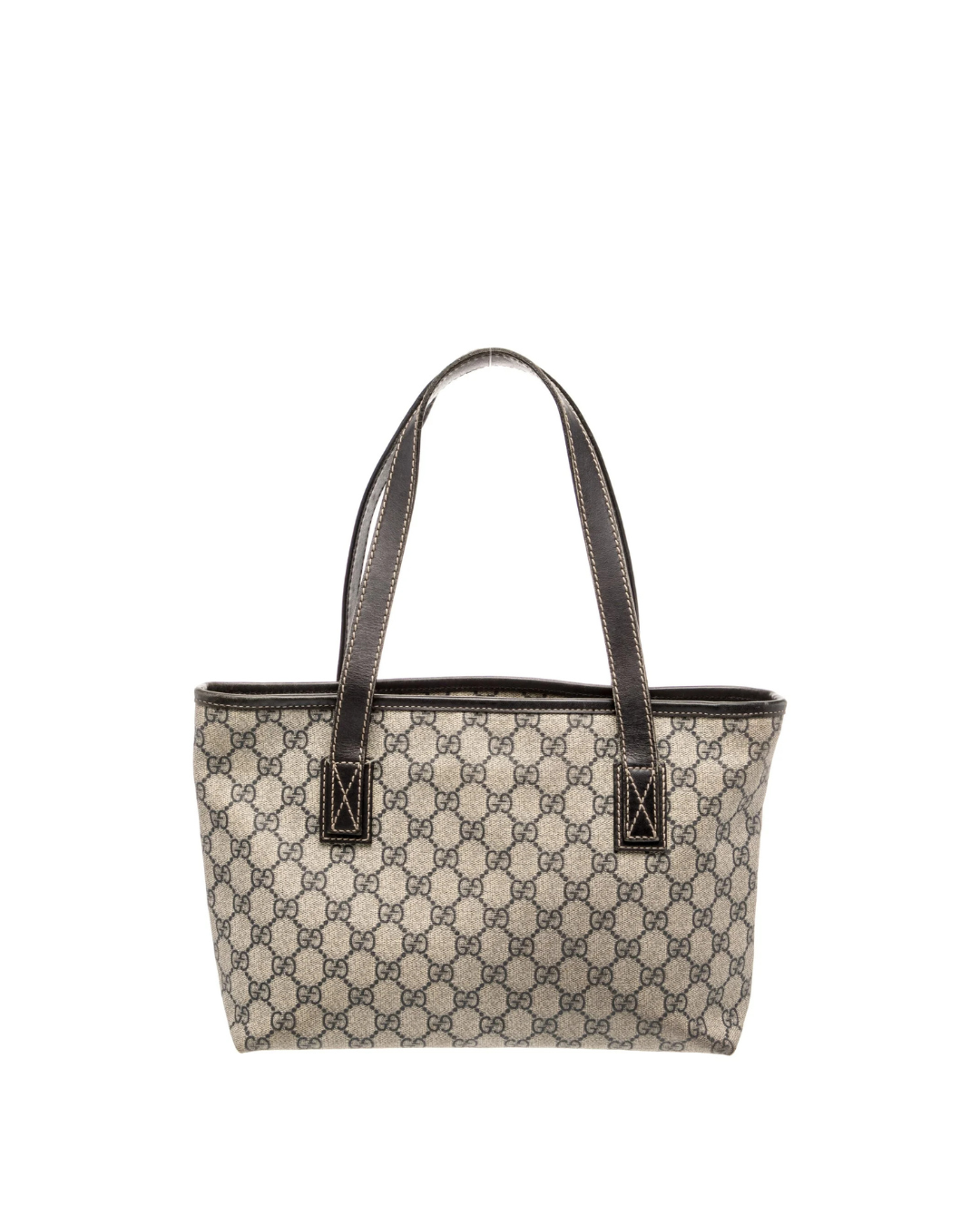 Gucci Borsa Shopper Canvas GG Supreme e Pelle Marrone pre-owned certificata - Aurea Luxury Lab