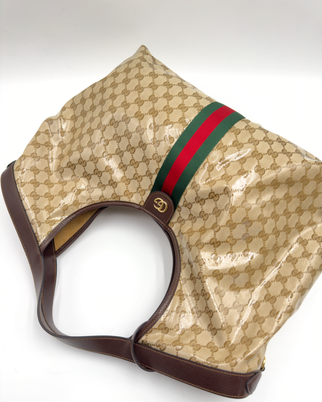Gucci Borsa Giglio Large Tessuto GG Beige second hand certificata - Aurea Luxury Lab