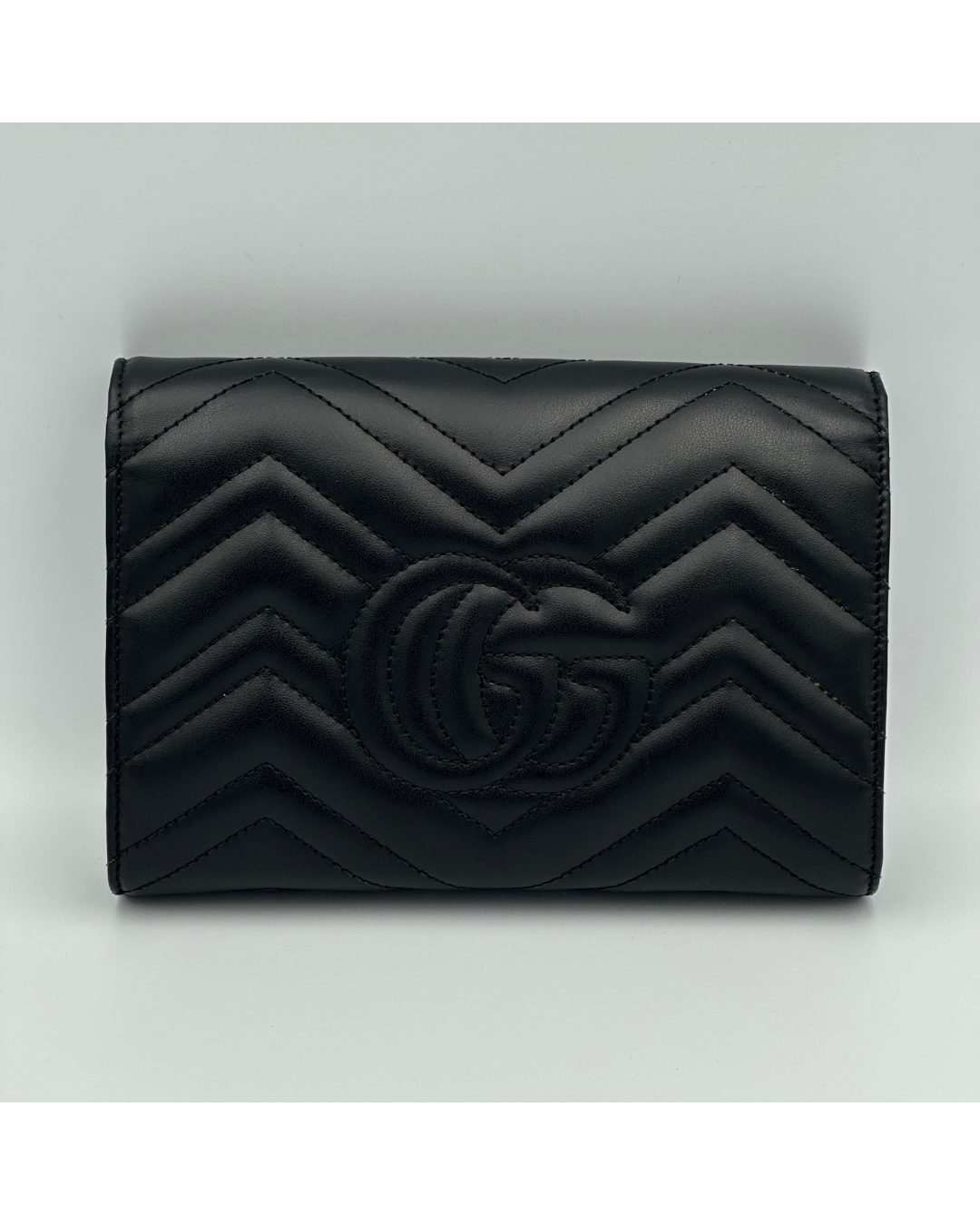 Gucci Borsa Marmont Maxi Wallet On Chain Pelle Nero - Usato Autentico