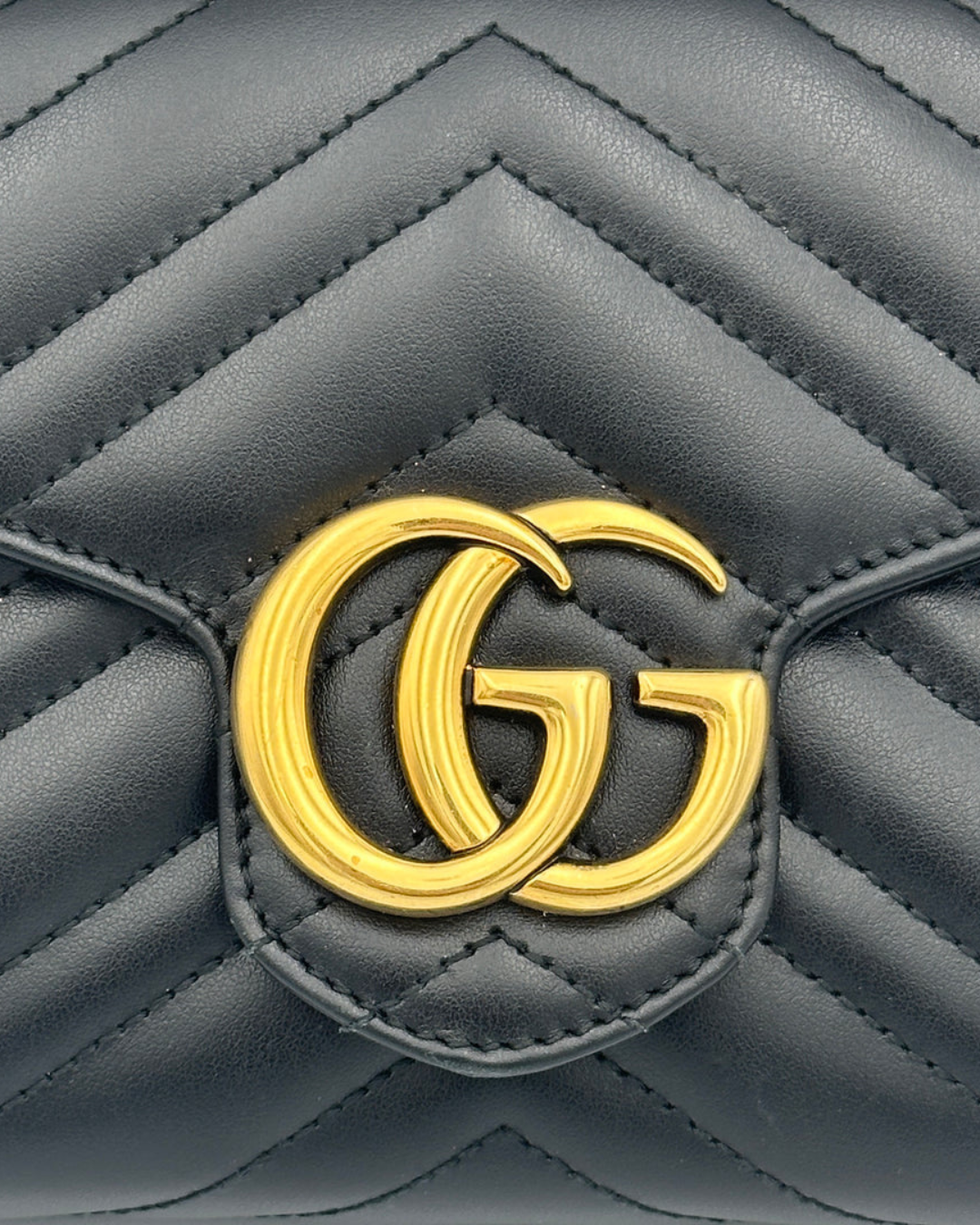 Gucci Borsa Marmont Maxi Wallet On Chain Pelle Nero - Usato Autentico