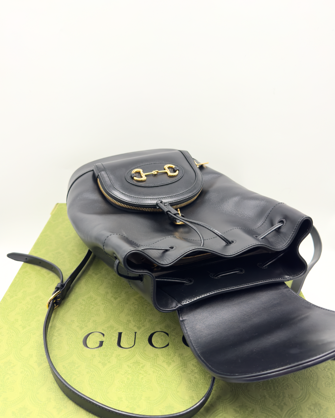 Gucci Horsebit 1955 Zaino Nero Pelle