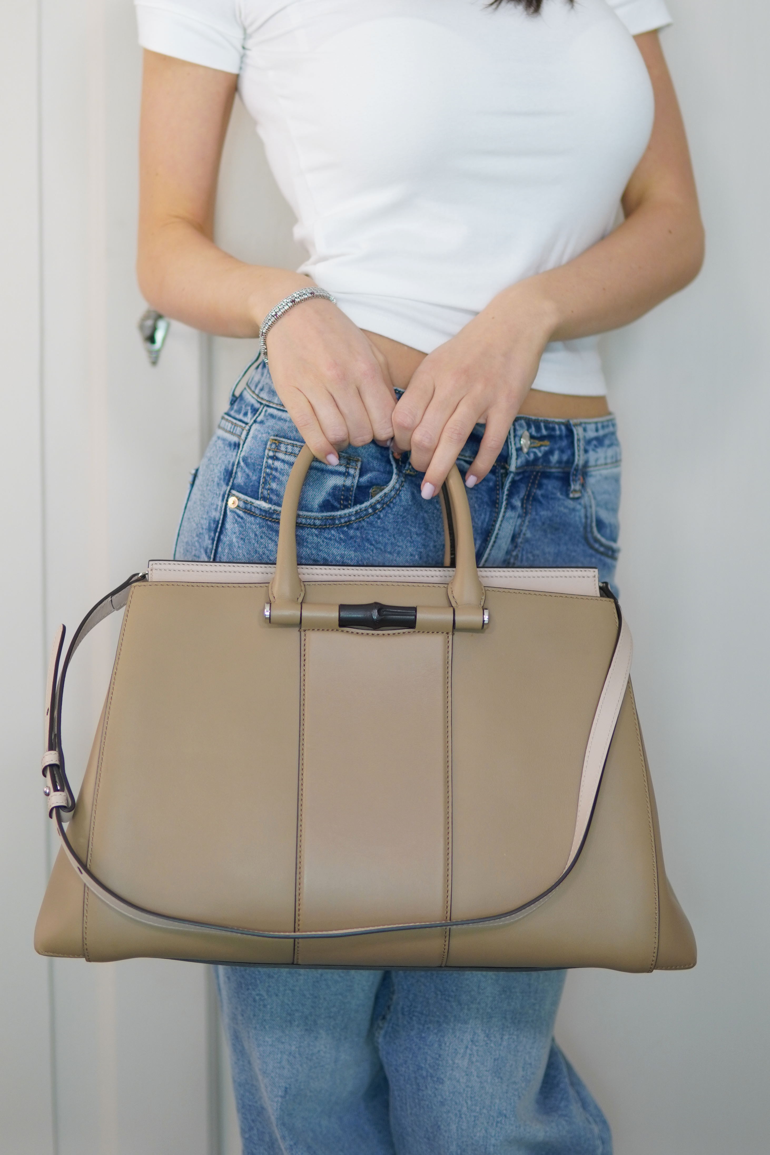Gucci Lady Bamboo Bag Beige