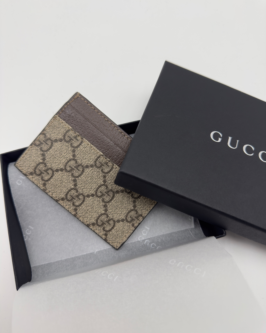 Gucci Portacarte Tela Monogram GG Marrone — Pre-owned Autentico