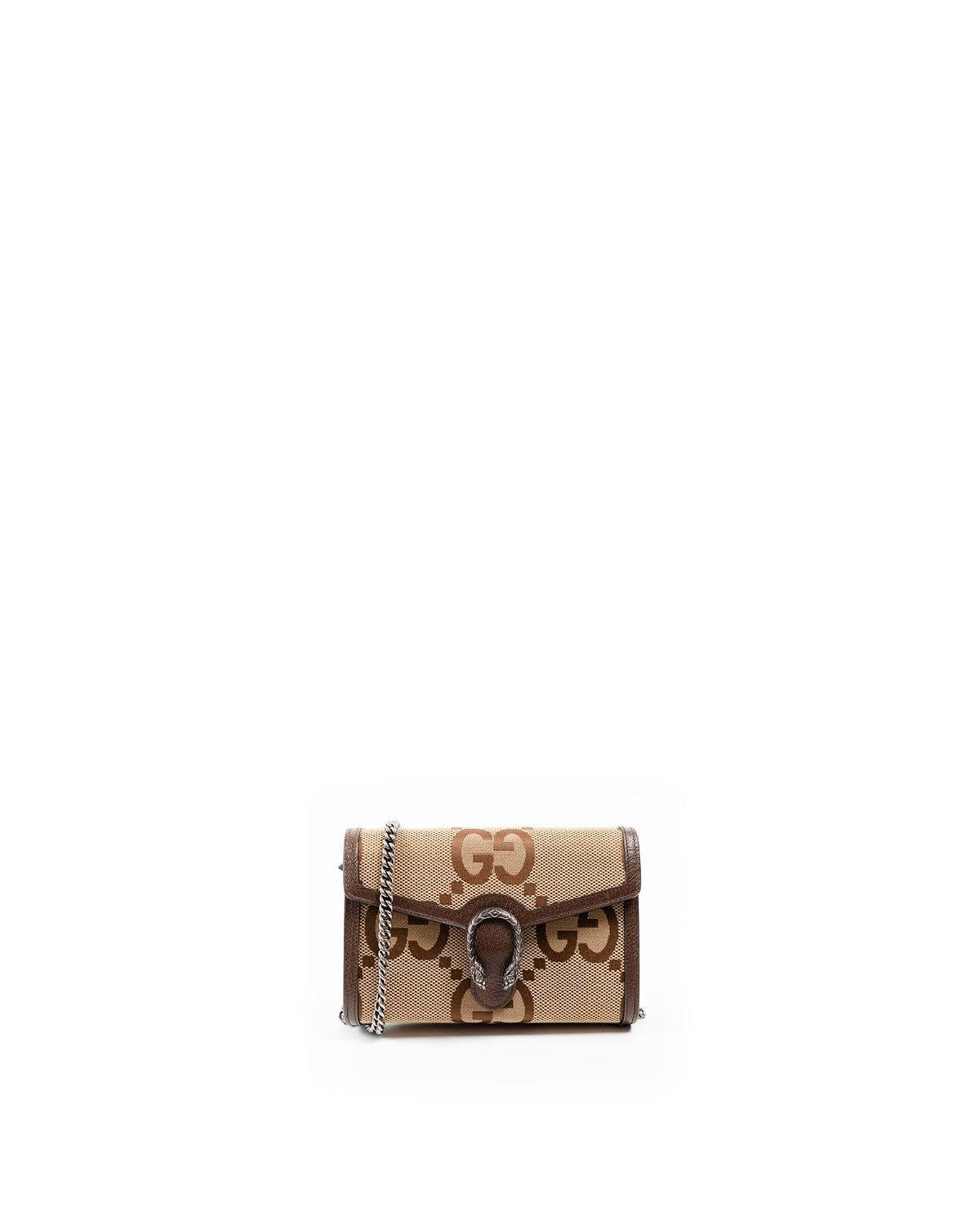 Gucci Borsa Dionysus Wallet on Chain Tela Jumbo GG Beige e Marrone usata autentica - Aurea Luxury Lab