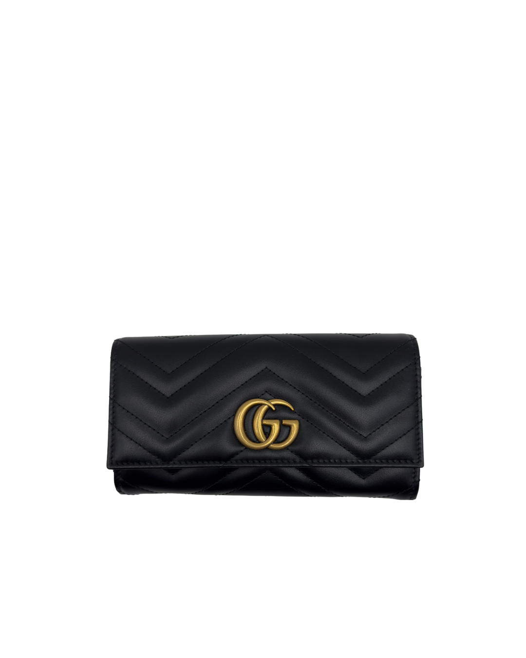 Gucci GG Portafoglio Continental Marmont nero pelle