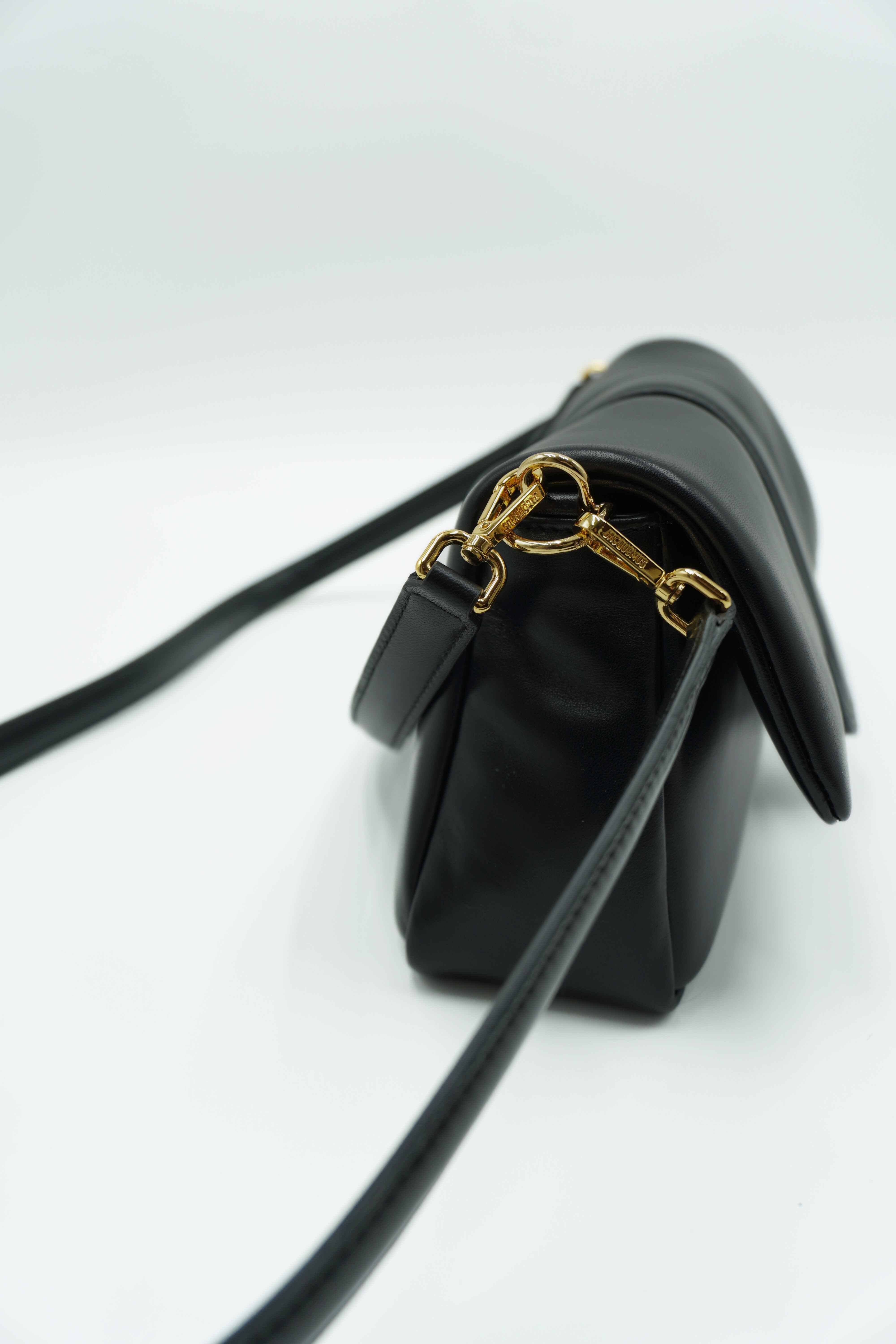 Jacquemus Le Petite Bambimou Bag in Black Lambskin Leather - Authentic Pre-owned