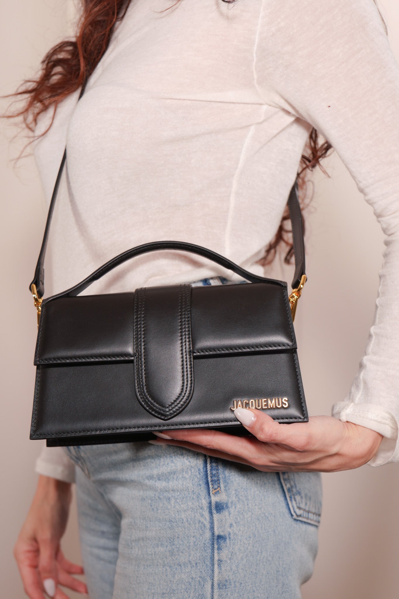 Jacquemus Il Grande Bambino Bag Black Leather