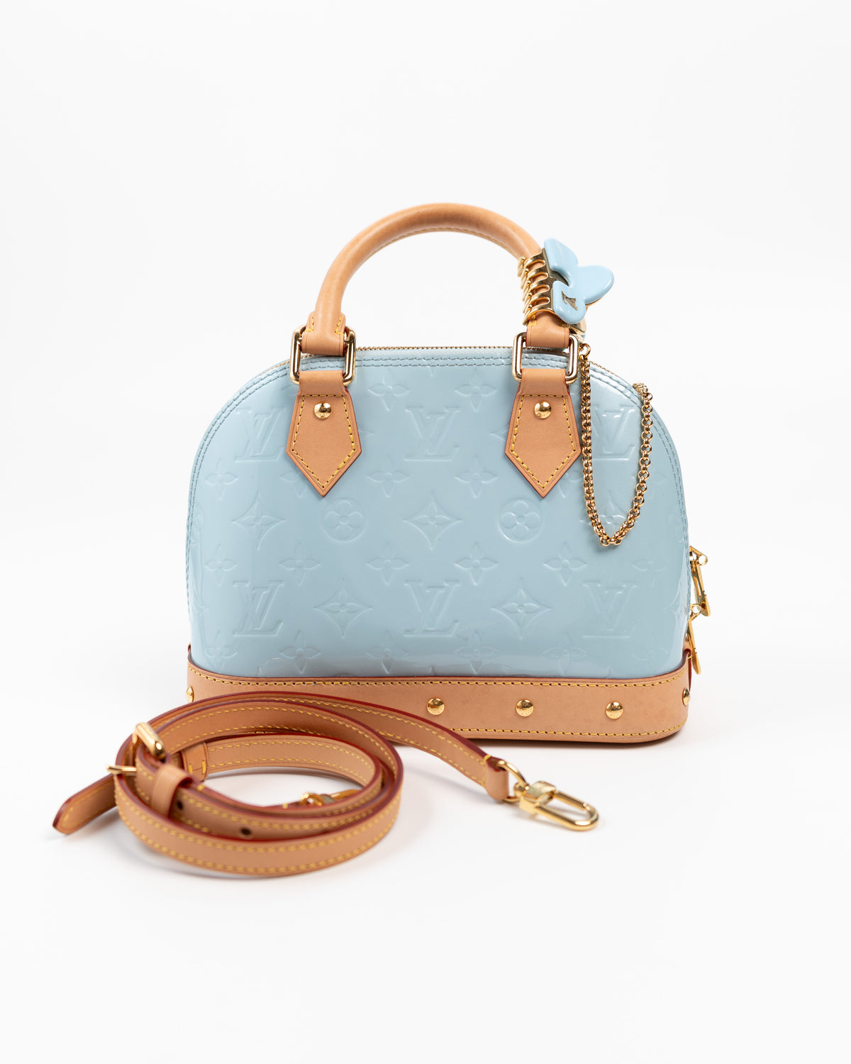 Louis Vuitton Bag Alma BB Vernis Monogram Sky — Pre-owned Authentic