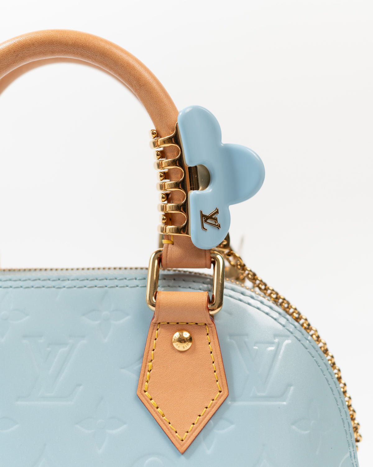 Louis Vuitton Bag Alma BB Vernis Monogram Sky — Pre-owned Authentic