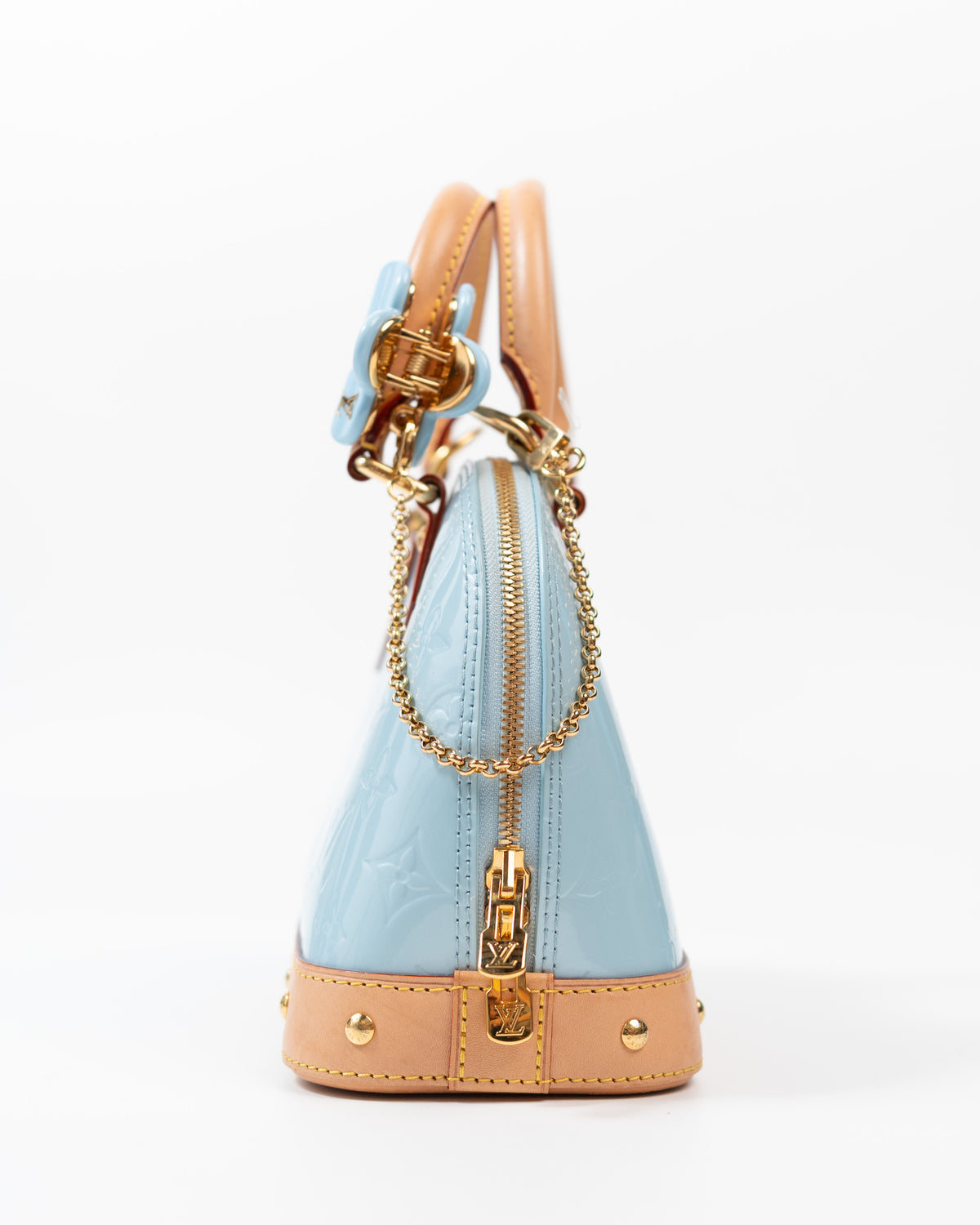 Louis Vuitton Bag Alma BB Vernis Monogram Sky — Pre-owned Authentic
