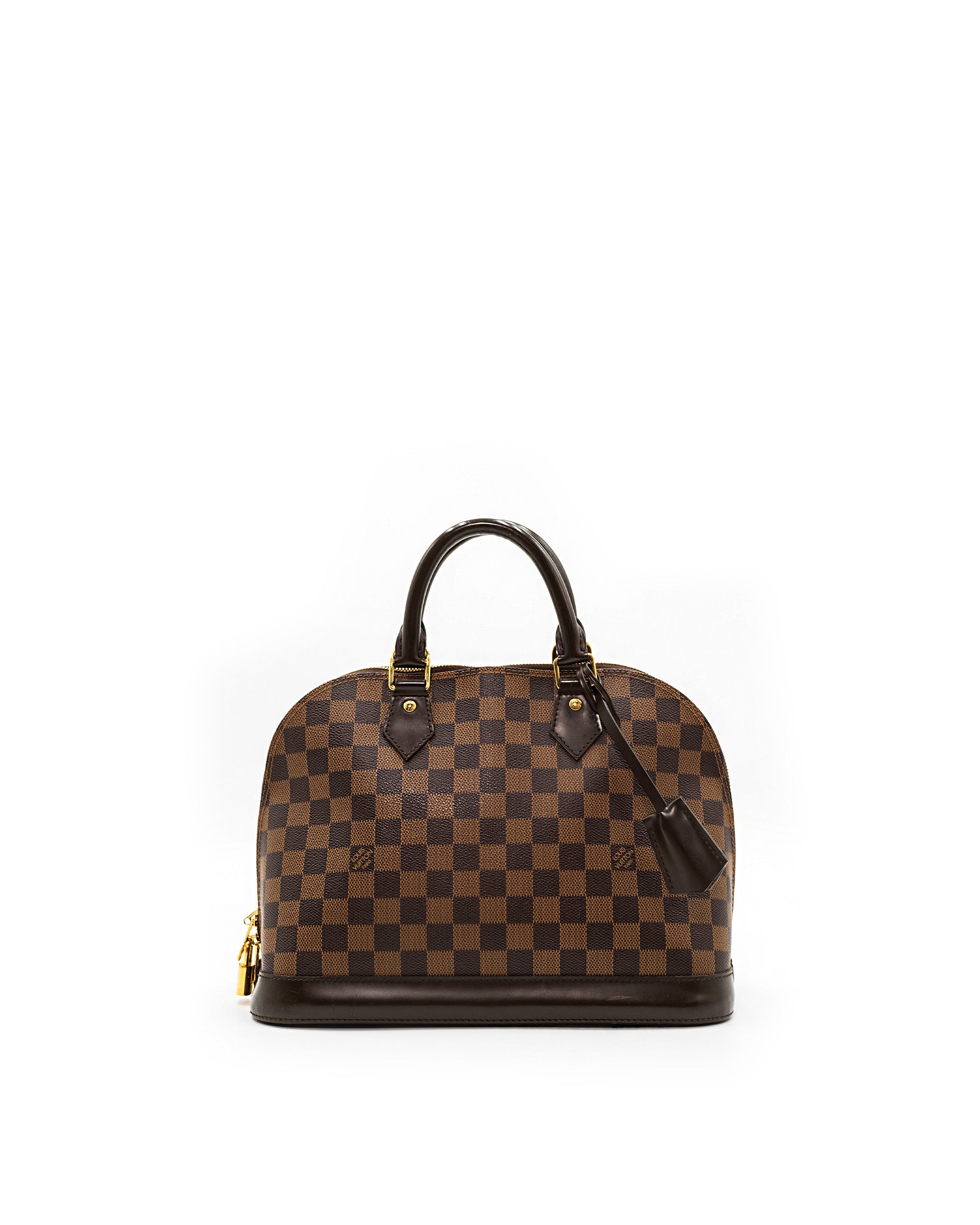 Louis Vuitton Borsa Alma PM Tela Damier Ébène Marrone — Pre-owned Autentica