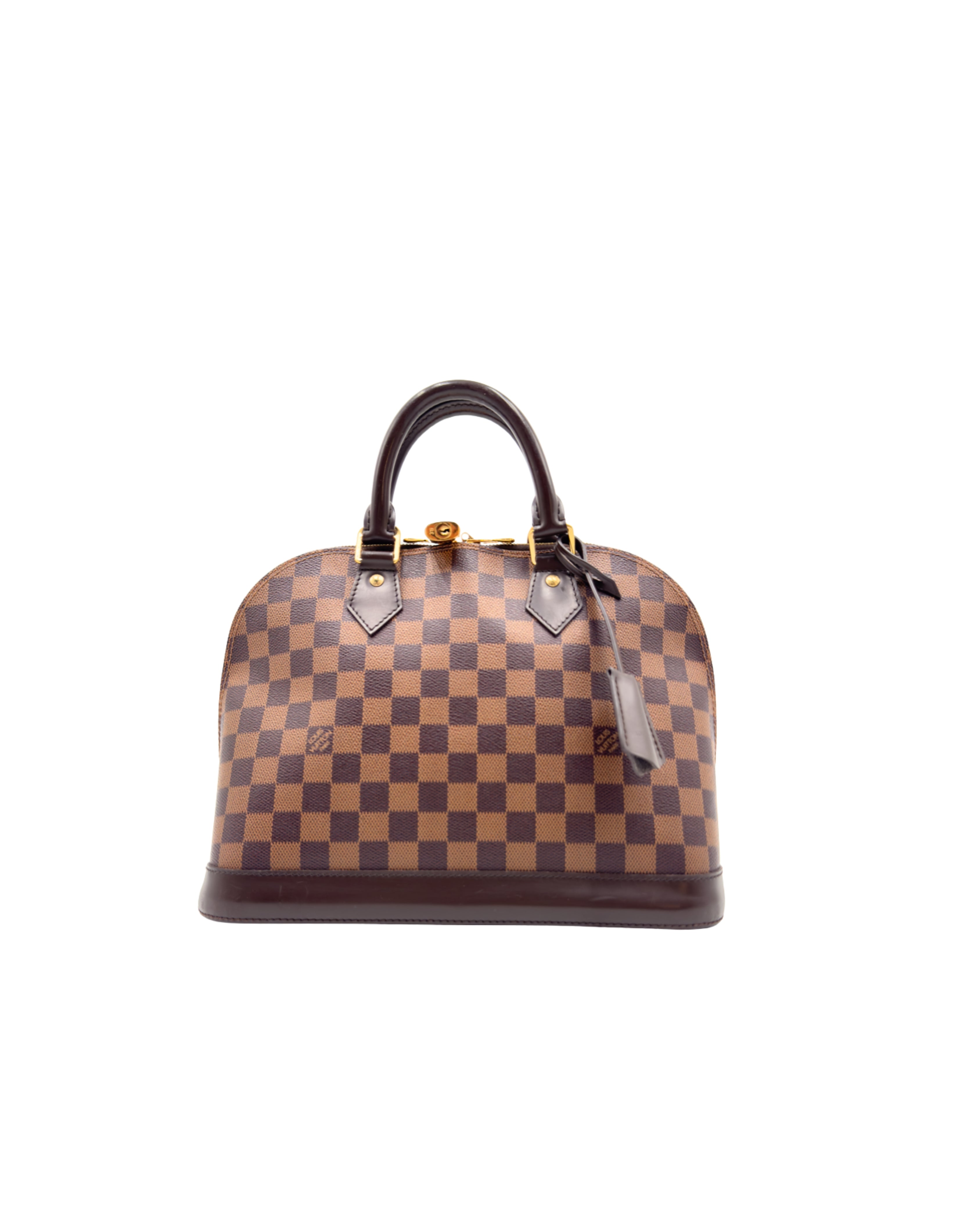 Louis Vuitton Borsa Alma PM Tela Damier Ébène Marrone second hand luxury - Aurea Luxury Lab