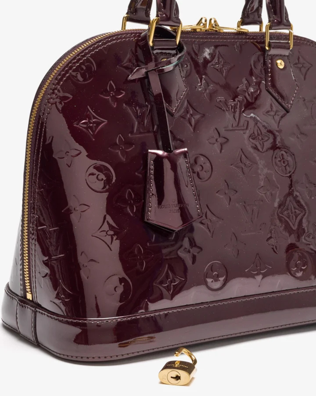 Louis Vuitton Borsa Alma PM Pelle Vernis Burgundi pre-owned certificata - Aurea Luxury Lab