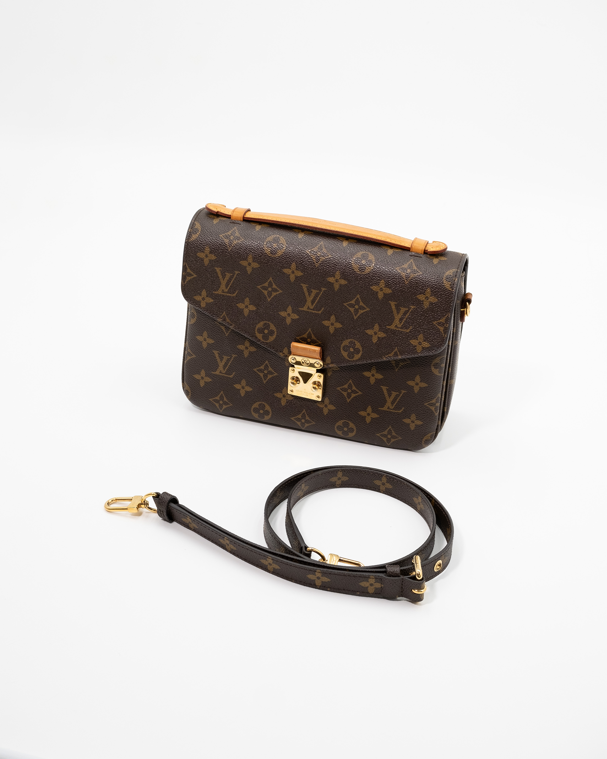 Louis Vuitton Borsa Pochette Métis Monogram Vacchetta Miele second hand luxury - Aurea Luxury Lab