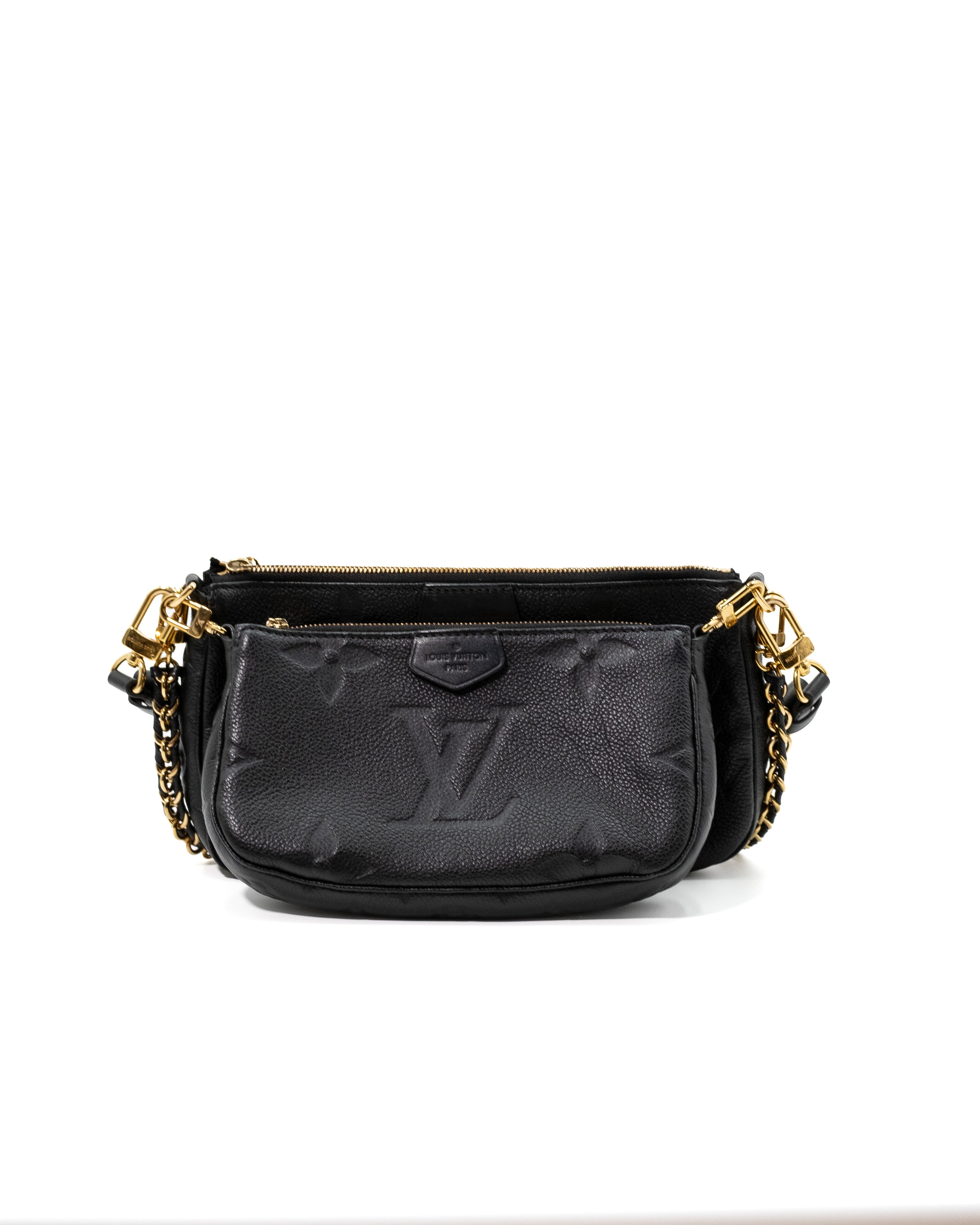Louis Vuitton Borsa Multi Pochette Accessoires Monogram Empreinte Nera luxury resale autentica - Aurea Luxury Lab