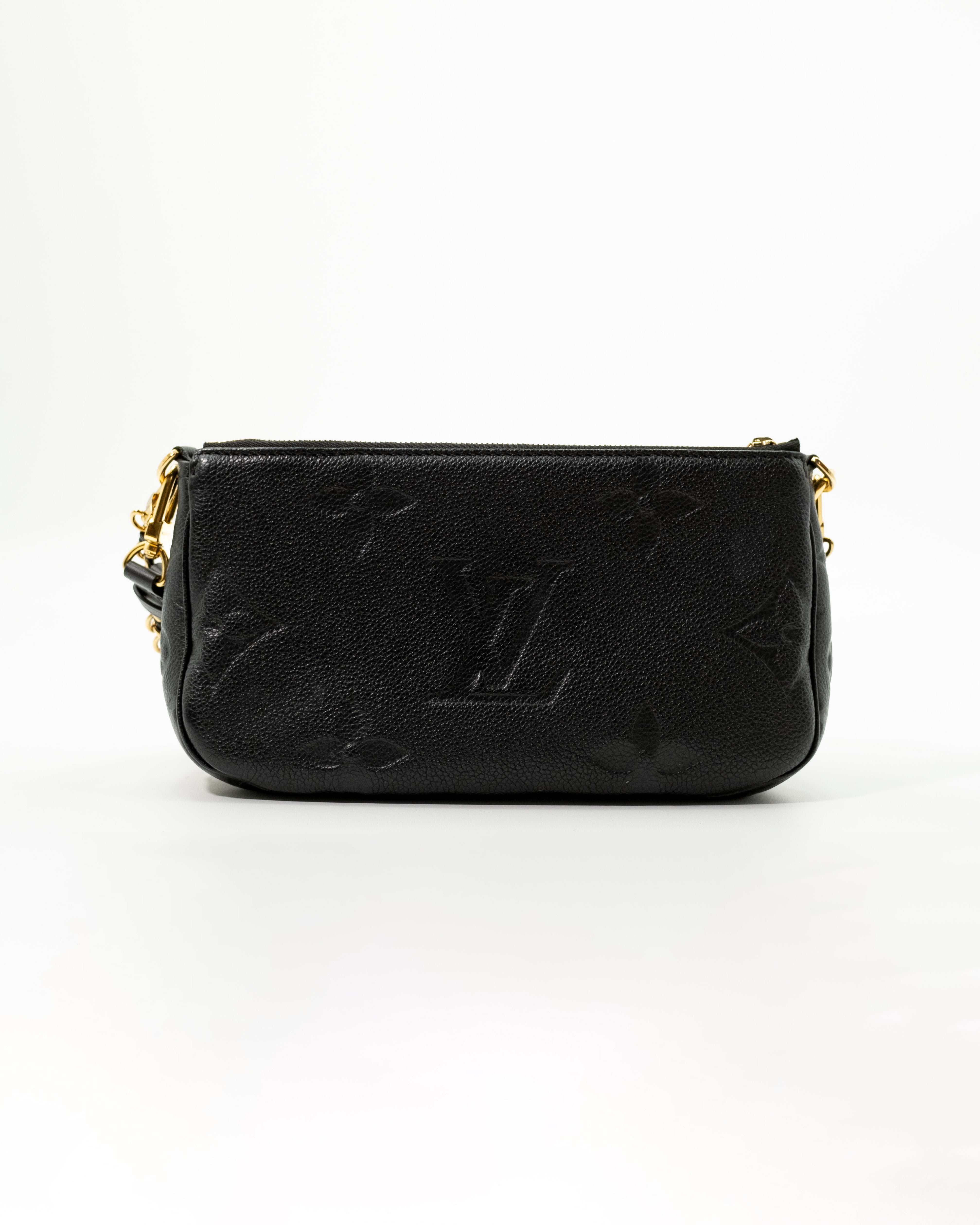 Louis Vuitton Borsa Multi Pochette Accessoires Monogram Empreinte Nera preloved luxury certificata - Aurea Luxury Lab