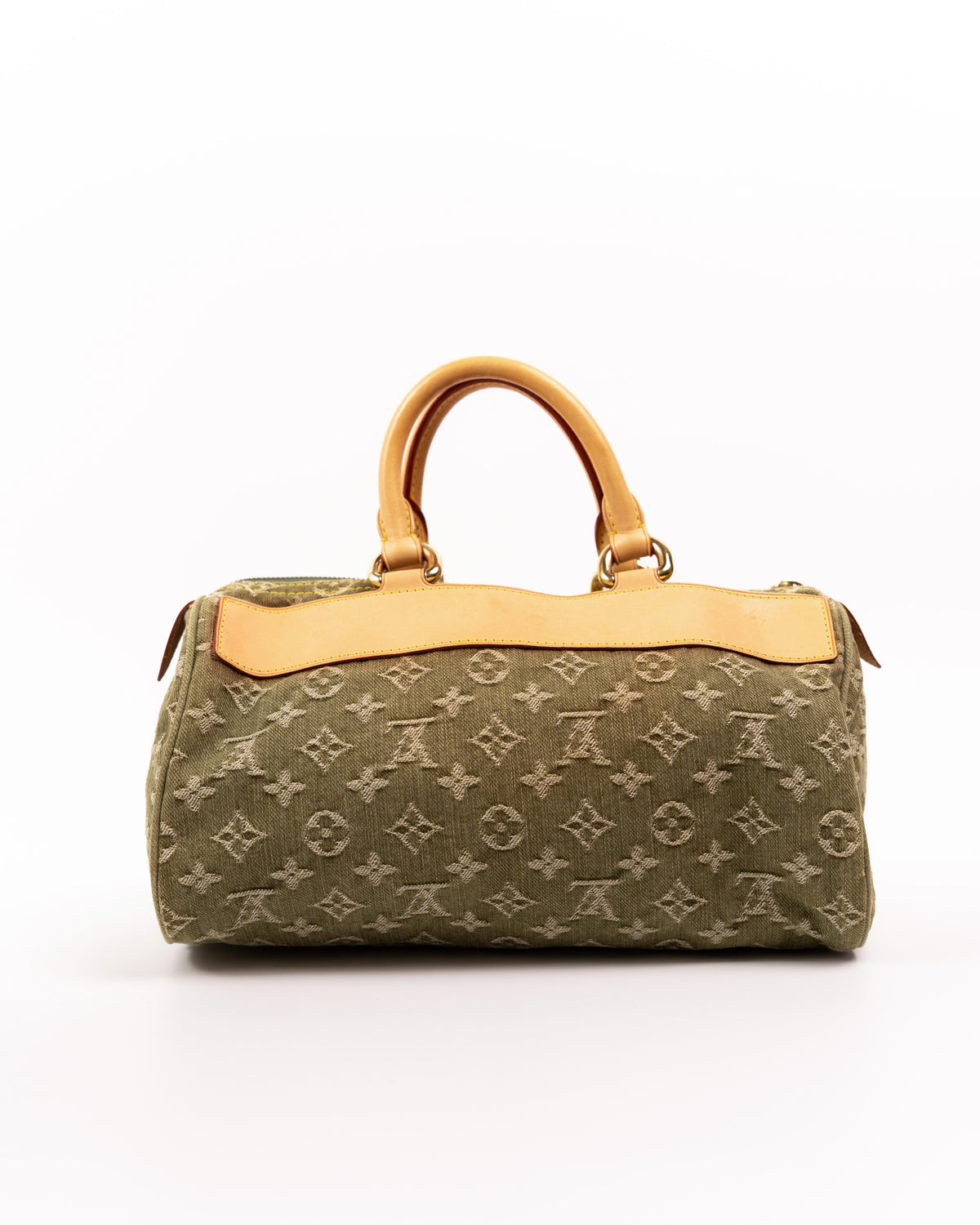 Louis Vuitton Borsa Neo Speedy Monogram Denim Verde Oliva second hand certificata - Aurea Luxury Lab