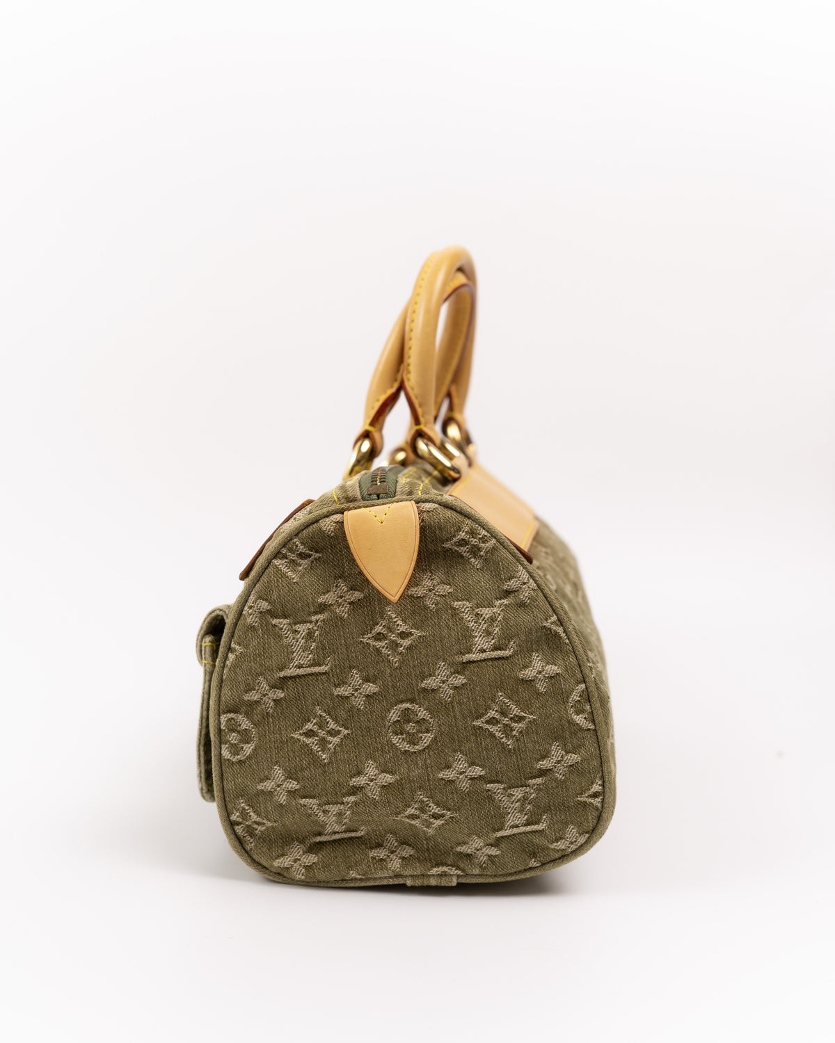 Louis Vuitton Borsa Neo Speedy Monogram Denim Verde Oliva usata autentica certificata - Aurea Luxury Lab