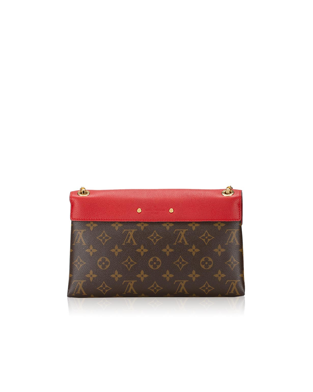 Louis Vuitton Borsa Tracolla Pallas Chain Monogram e Pelle Rossa - Usato Autentico