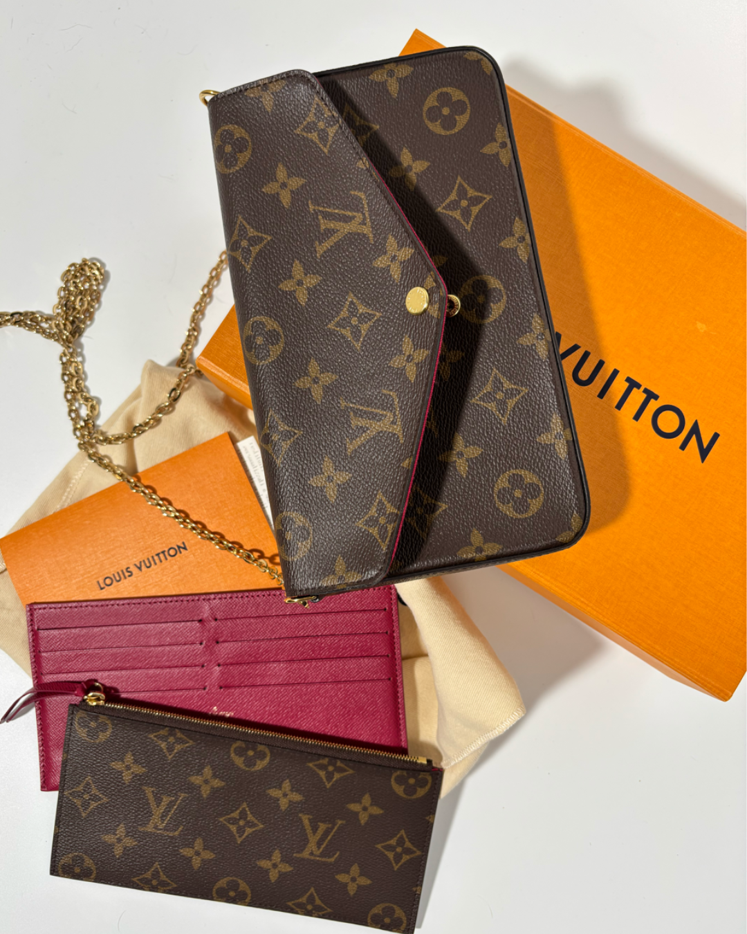 Louis Vuitton Borsa Pochette Félicie Tela Monogram luxury resale autentica - Aurea Luxury Lab