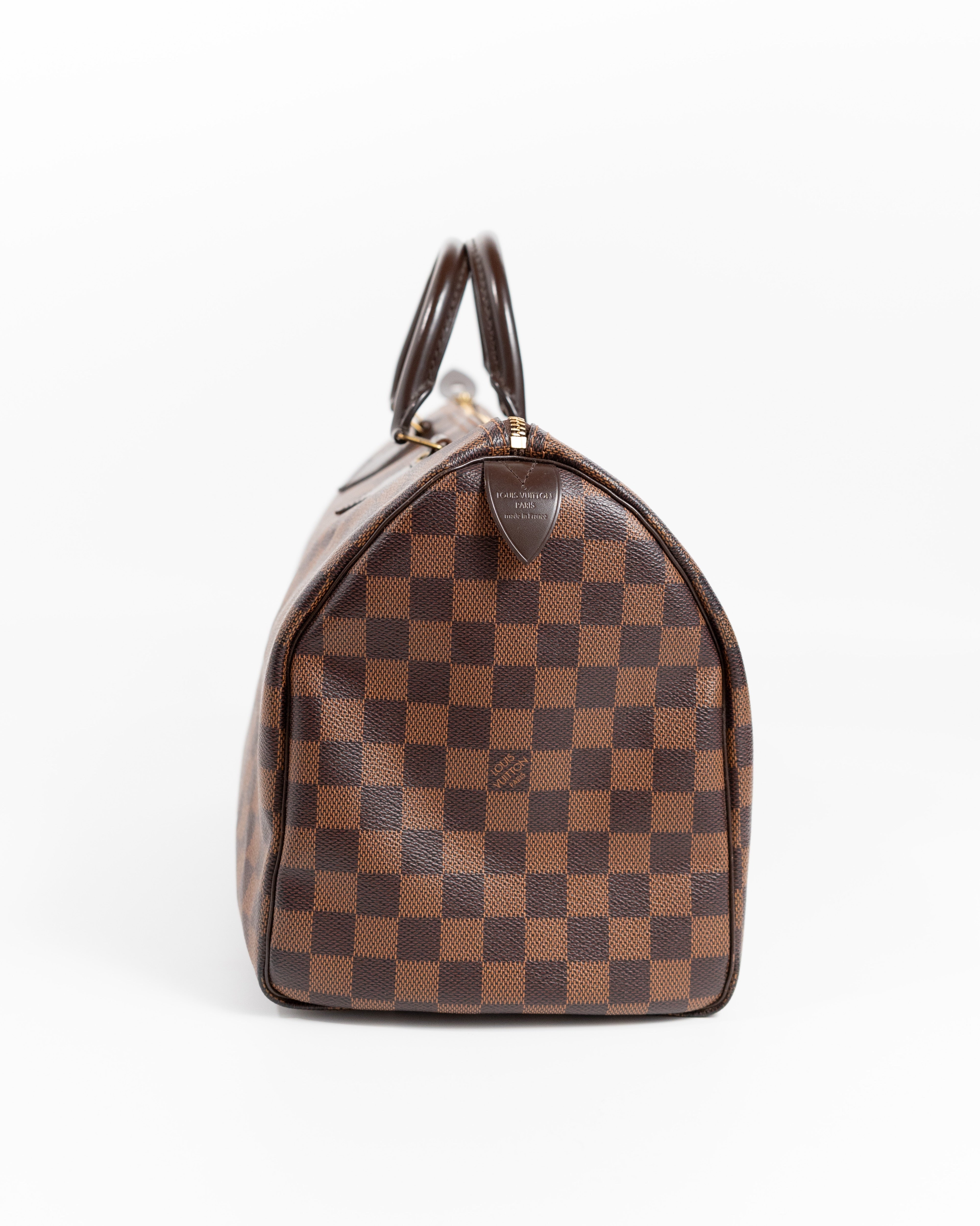 Louis Vuitton Borsa Speedy 35 Tela Damier Ébène Marrone borsa usata autentica - Aurea Luxury Lab