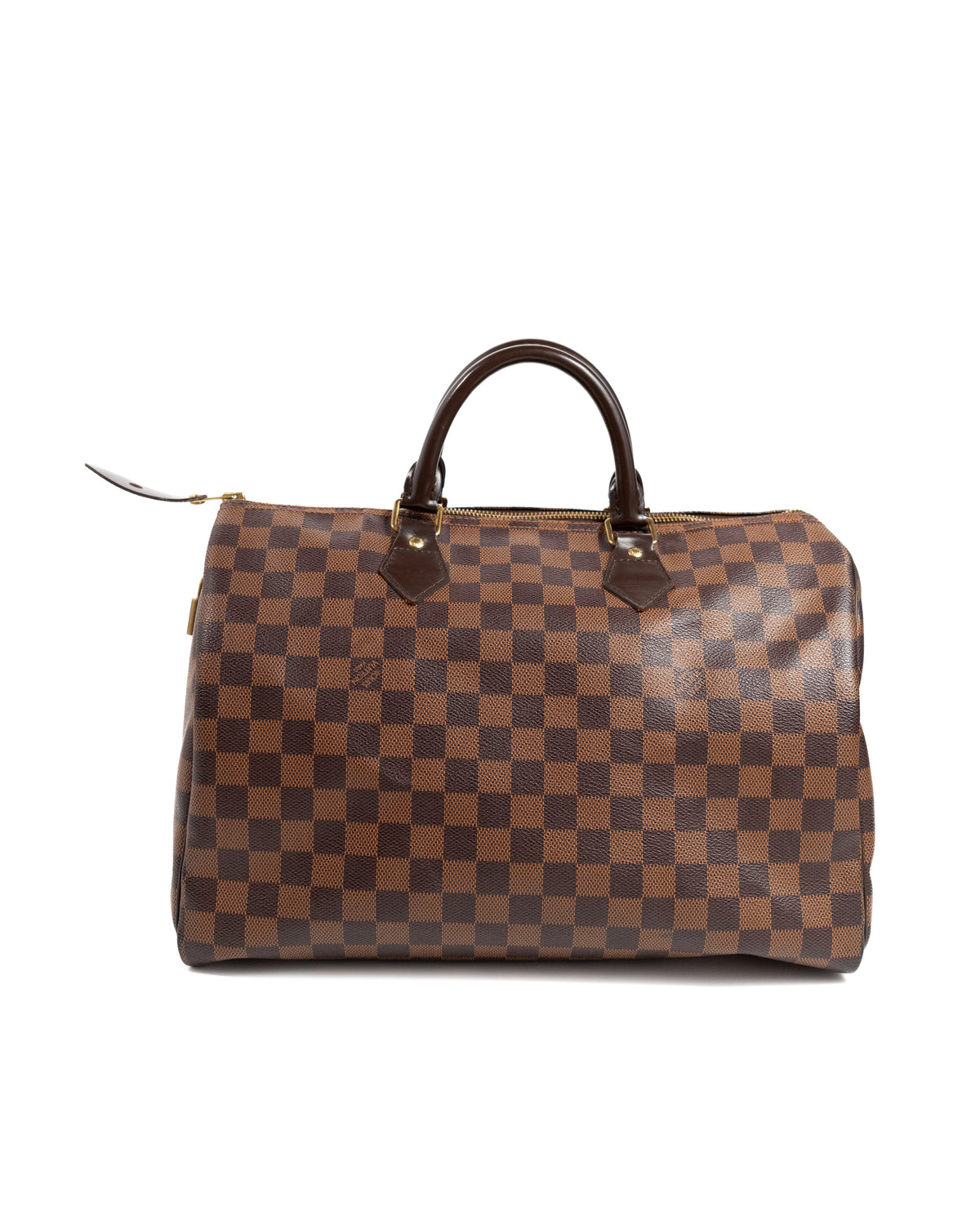 Louis Vuitton Borsa Speedy 35 Tela Damier Ébène Marrone preloved luxury certificata - Aurea Luxury Lab