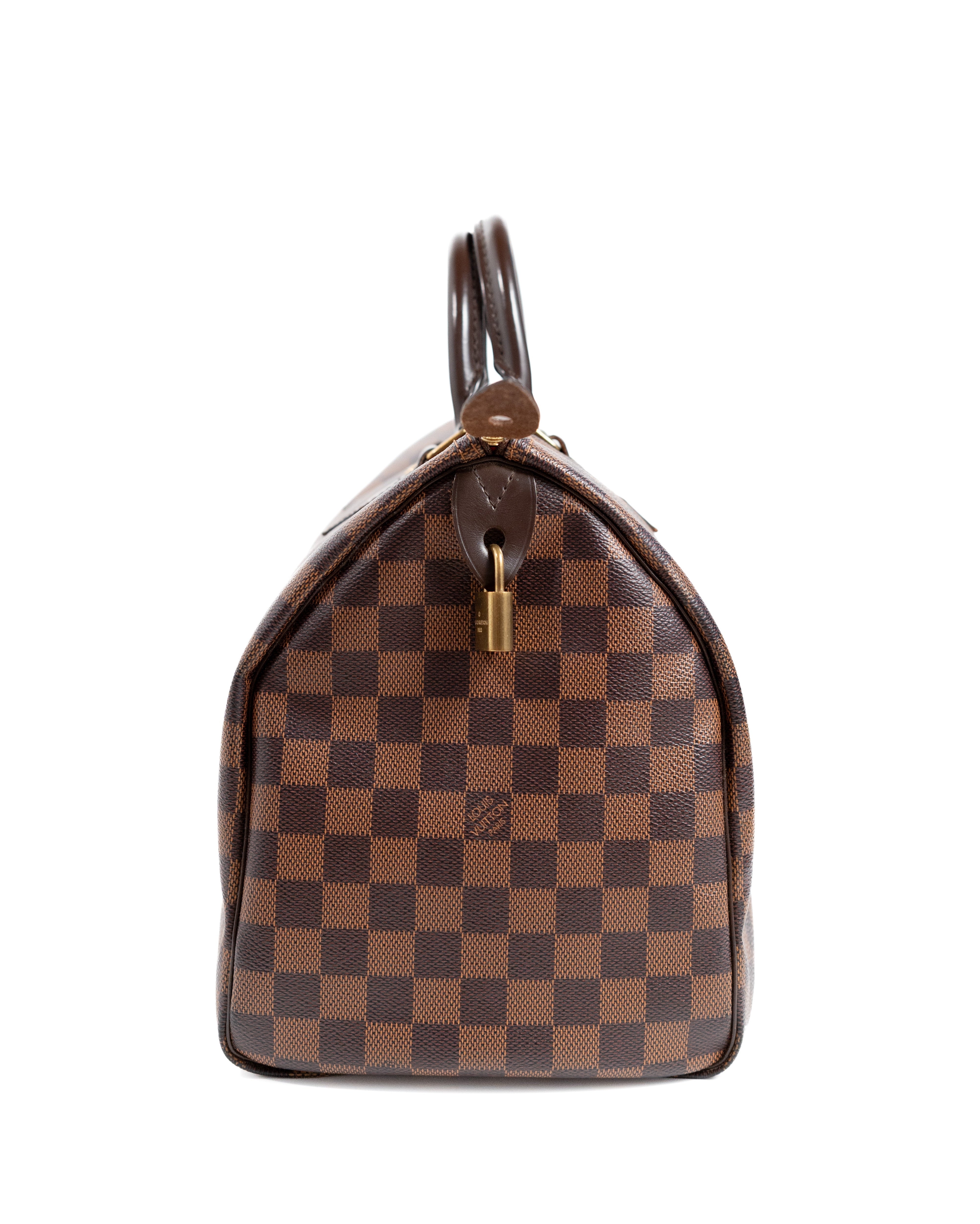 Louis Vuitton Borsa Speedy 35 Tela Damier Ébène Marrone pre-owned autentica - Aurea Luxury Lab