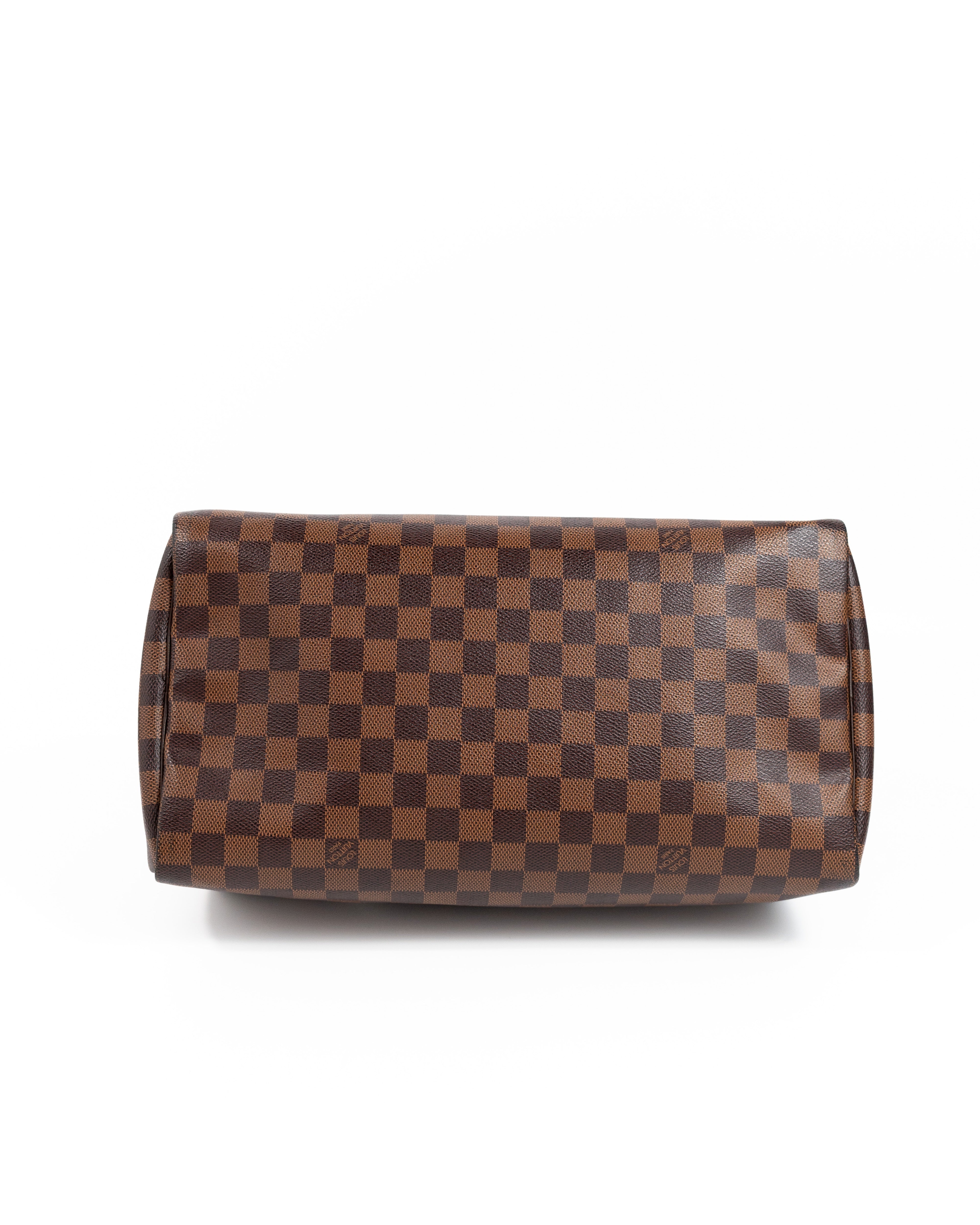 Louis Vuitton Borsa Speedy 35 Tela Damier Ébène Marrone luxury resale autentica - Aurea Luxury Lab