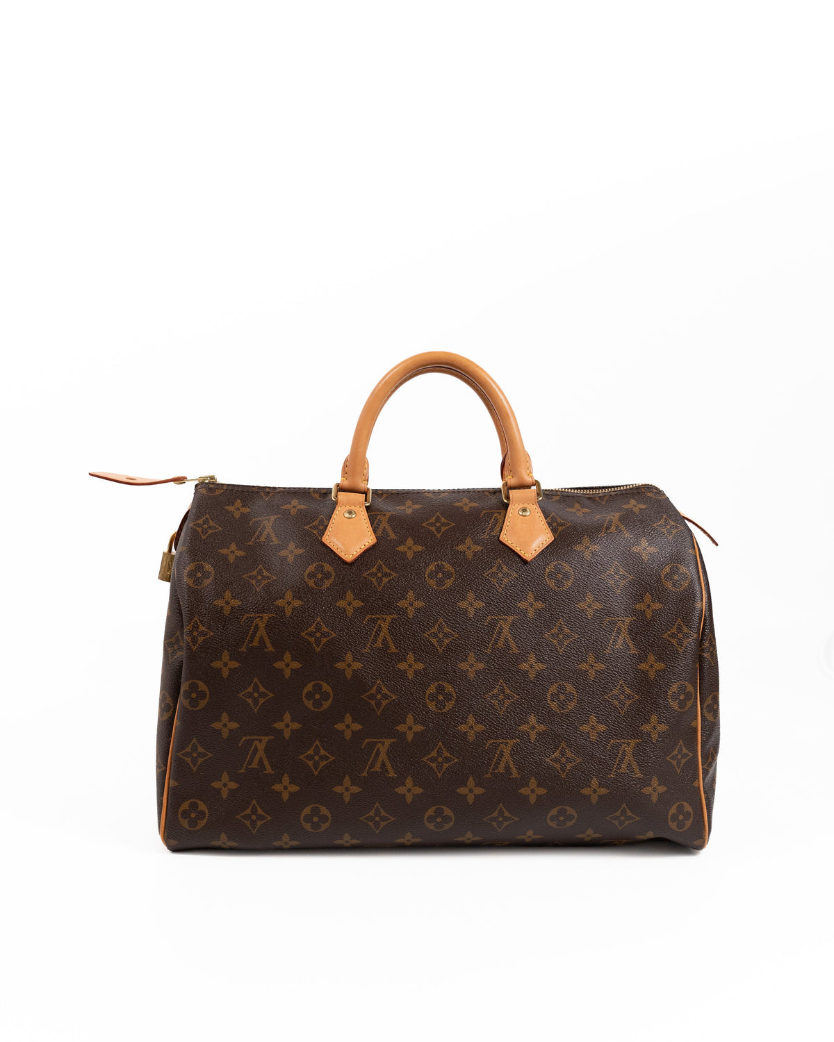 Louis Vuitton Borsa Speedy 35 Tela Monogram Marrone vista posteriore usata autentica - Aurea Luxury Lab