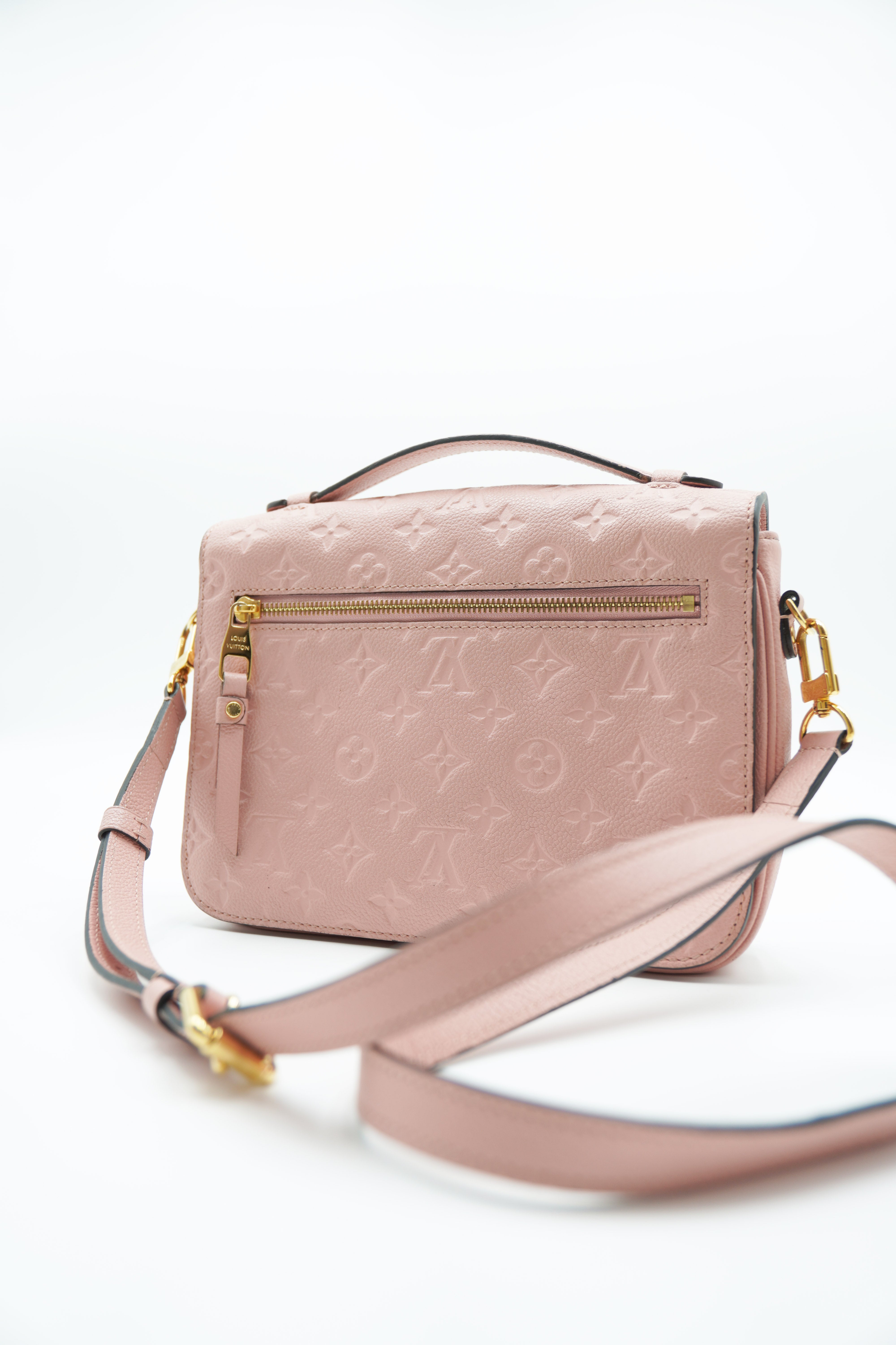 Louis Vuitton Borsa Metis Monogram Empreinte Pelle Rosa Usata second hand certificata Entrupy - Aurea Luxury Lab