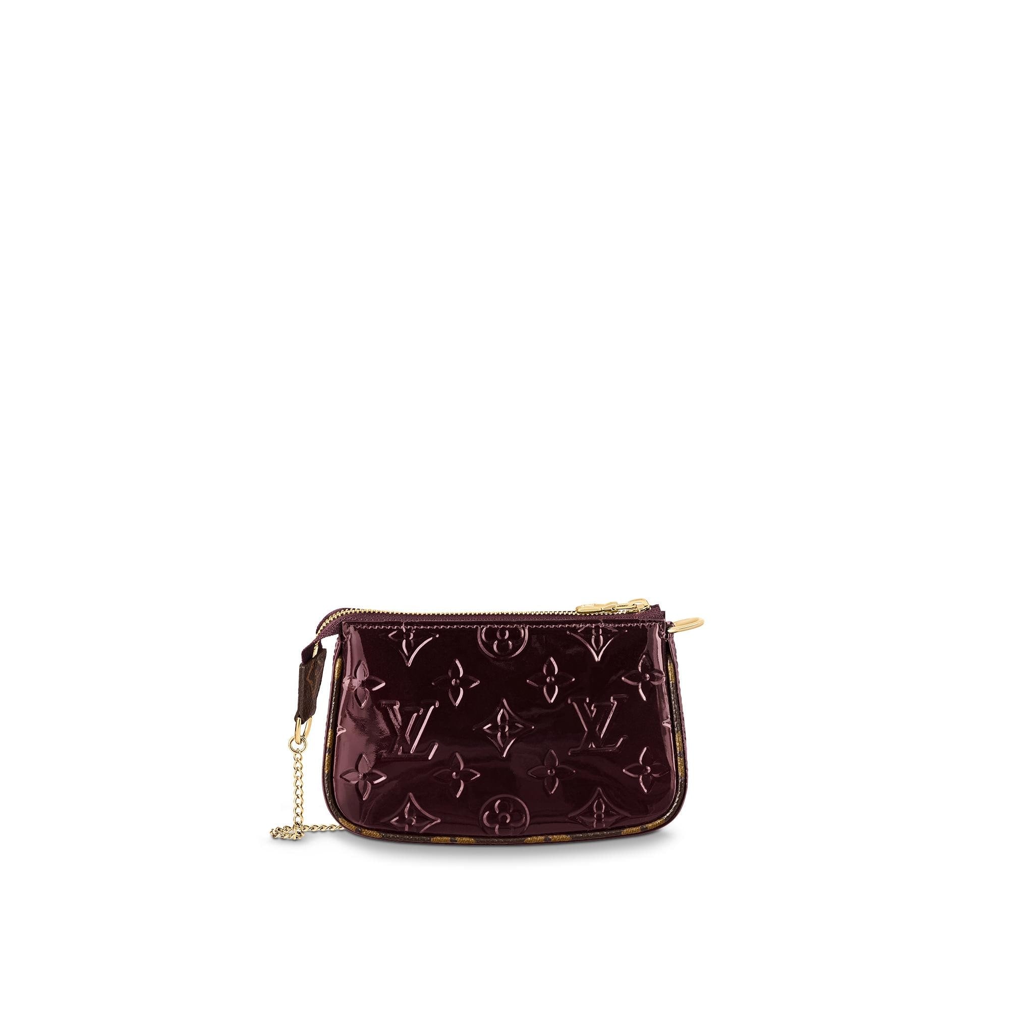 Louis Vuitton Vernis Monogram Mini Pochette Accesorios Amarante