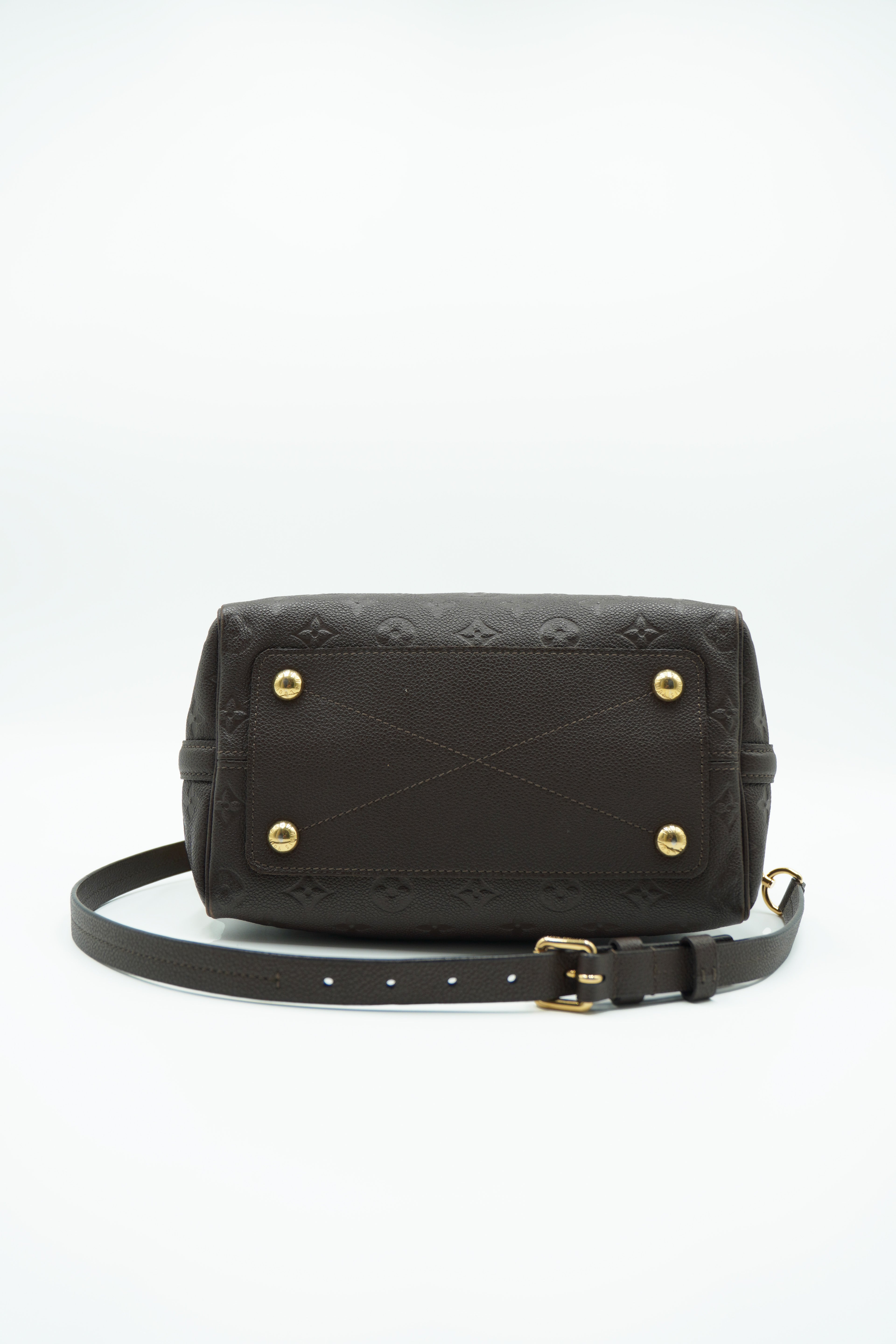 Louis Vuitton Speedy Bandoulière 25 Bolso de cuero Empreinte Monogram Castaño