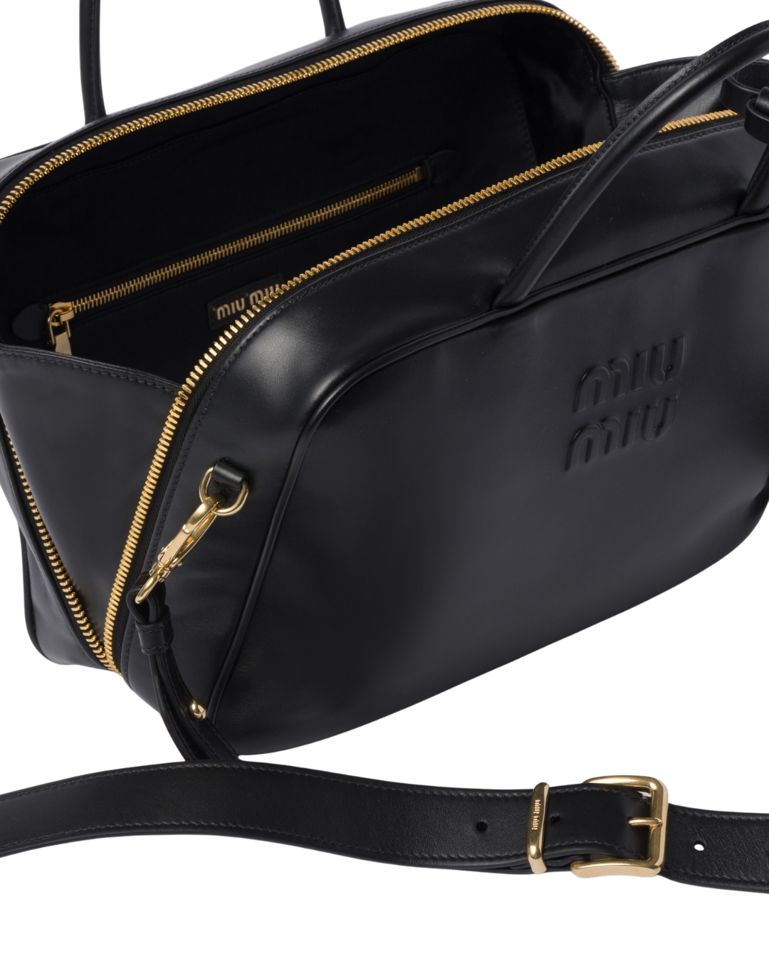 Miu Miu Borsa Beau Grande Pelle Nera